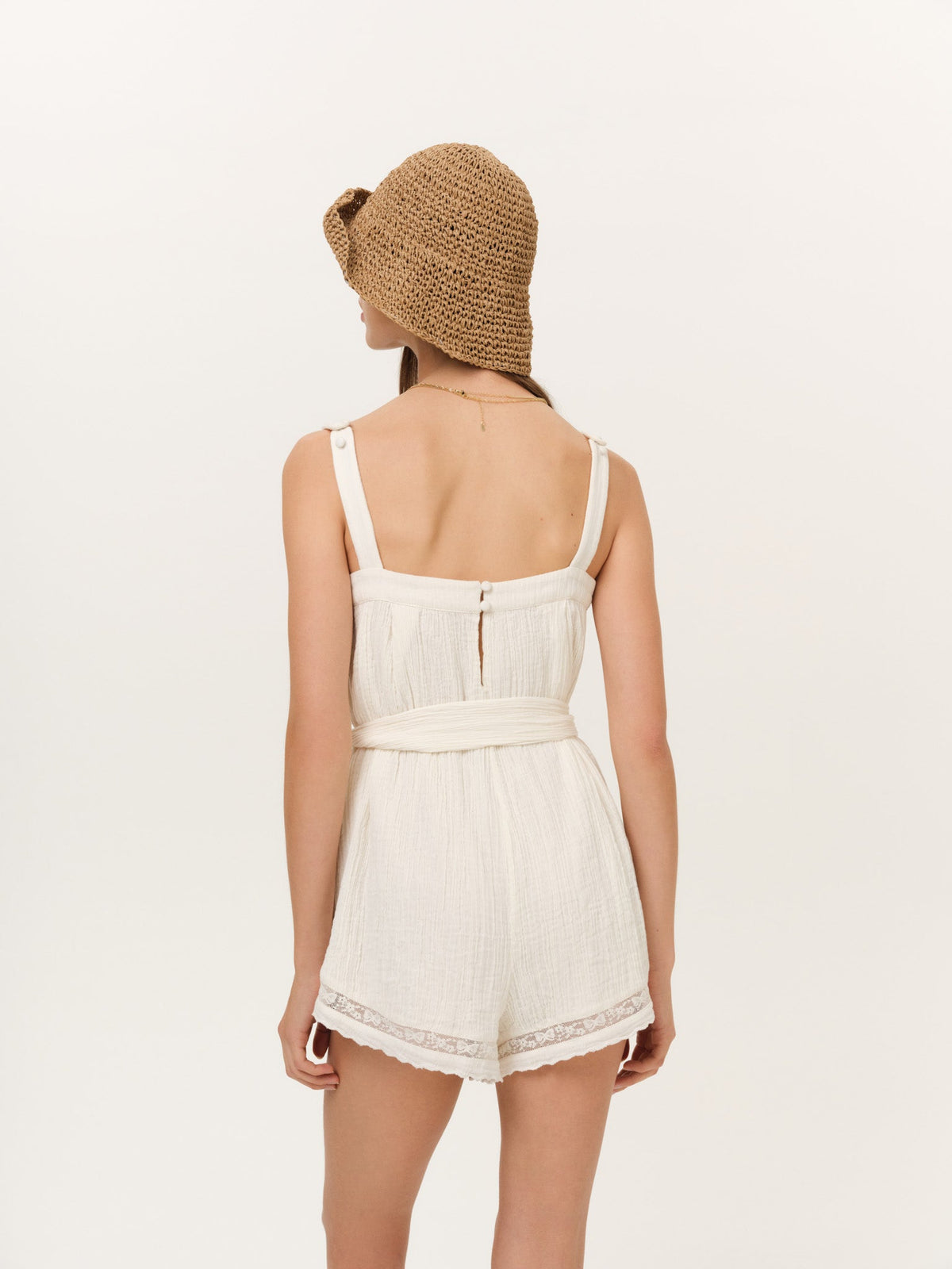 Leah Romper - Cream