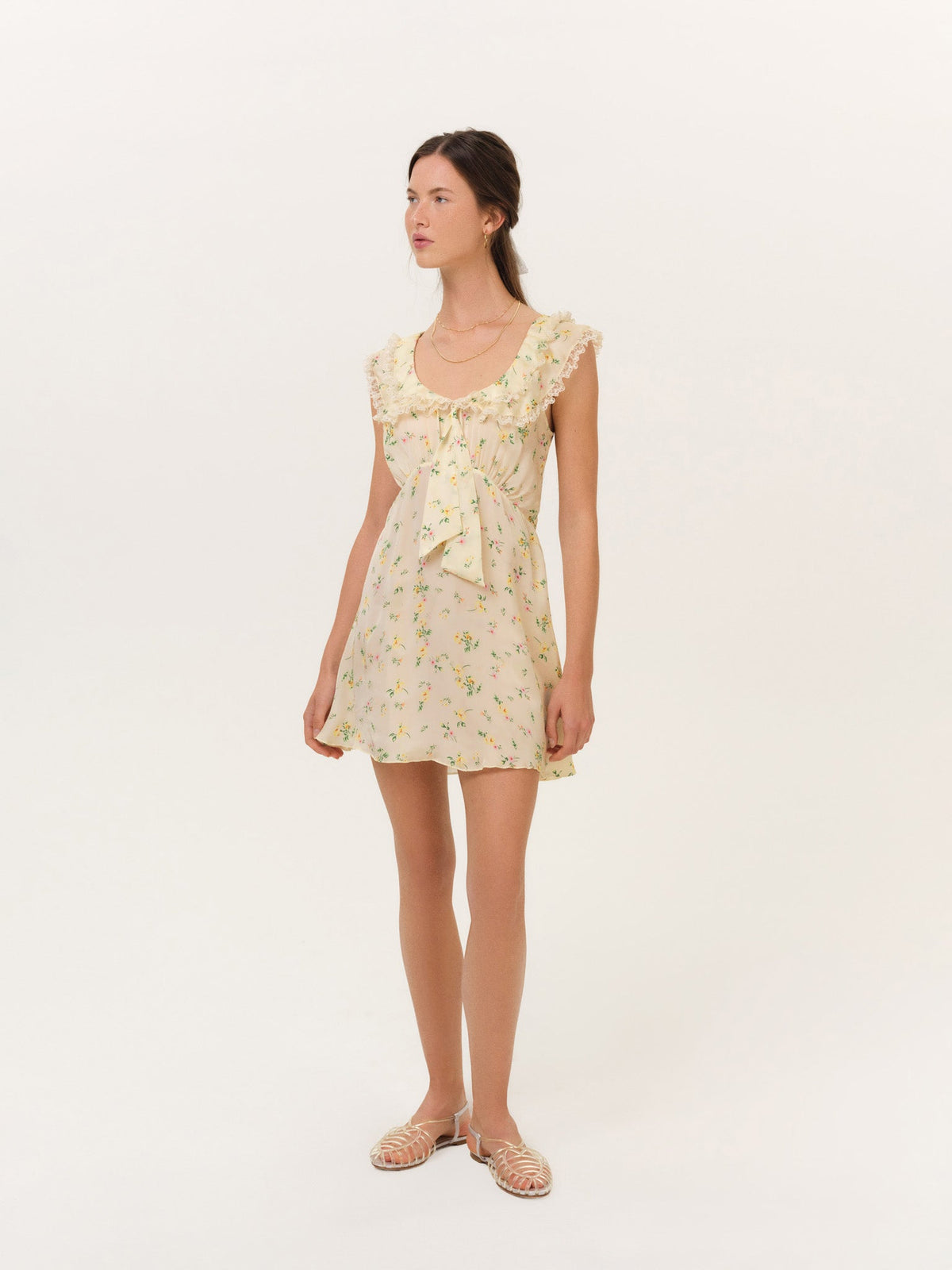 Liam Floral Mini Dress - Butter