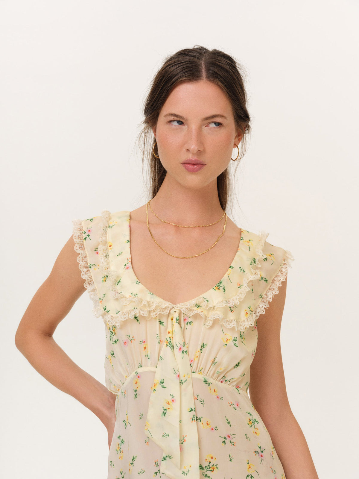 Liam Floral Mini Dress - Butter