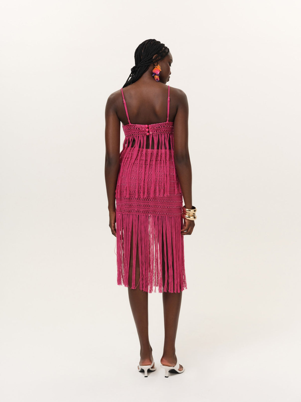 Lulu Fringe Skirt - Magenta