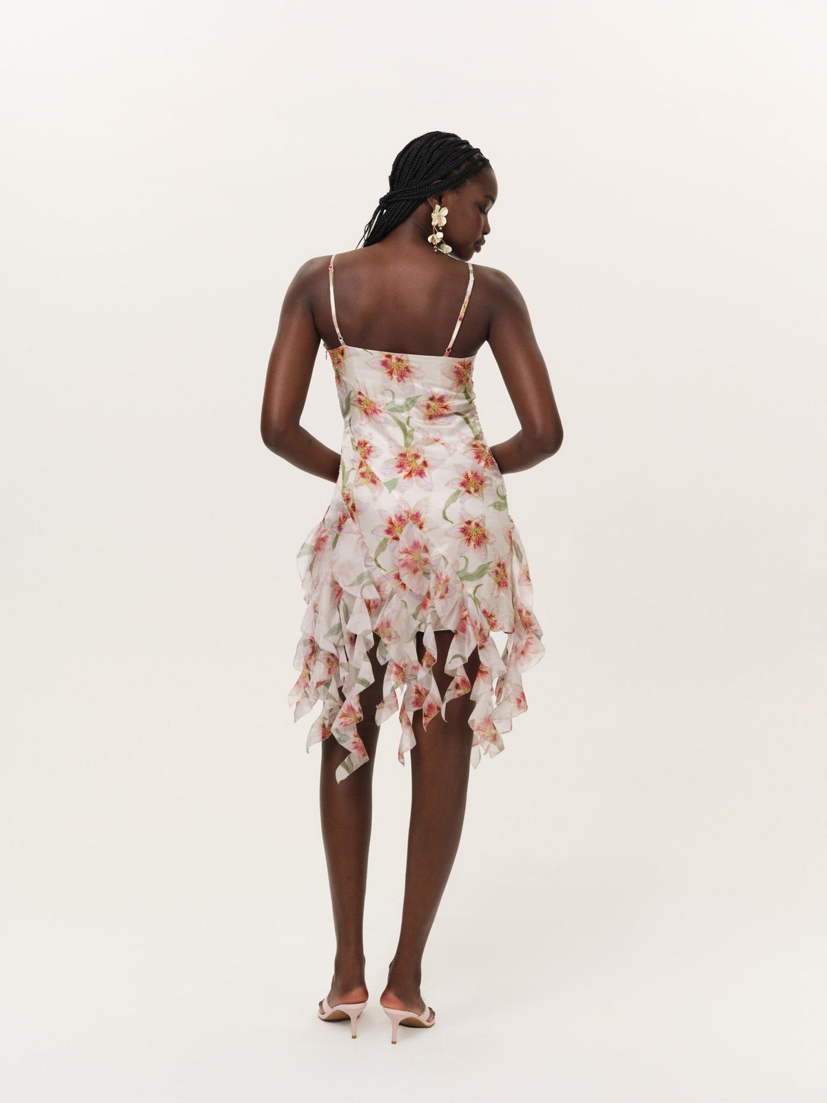 Sunrise Lily Beaded Mini Dress - Cream