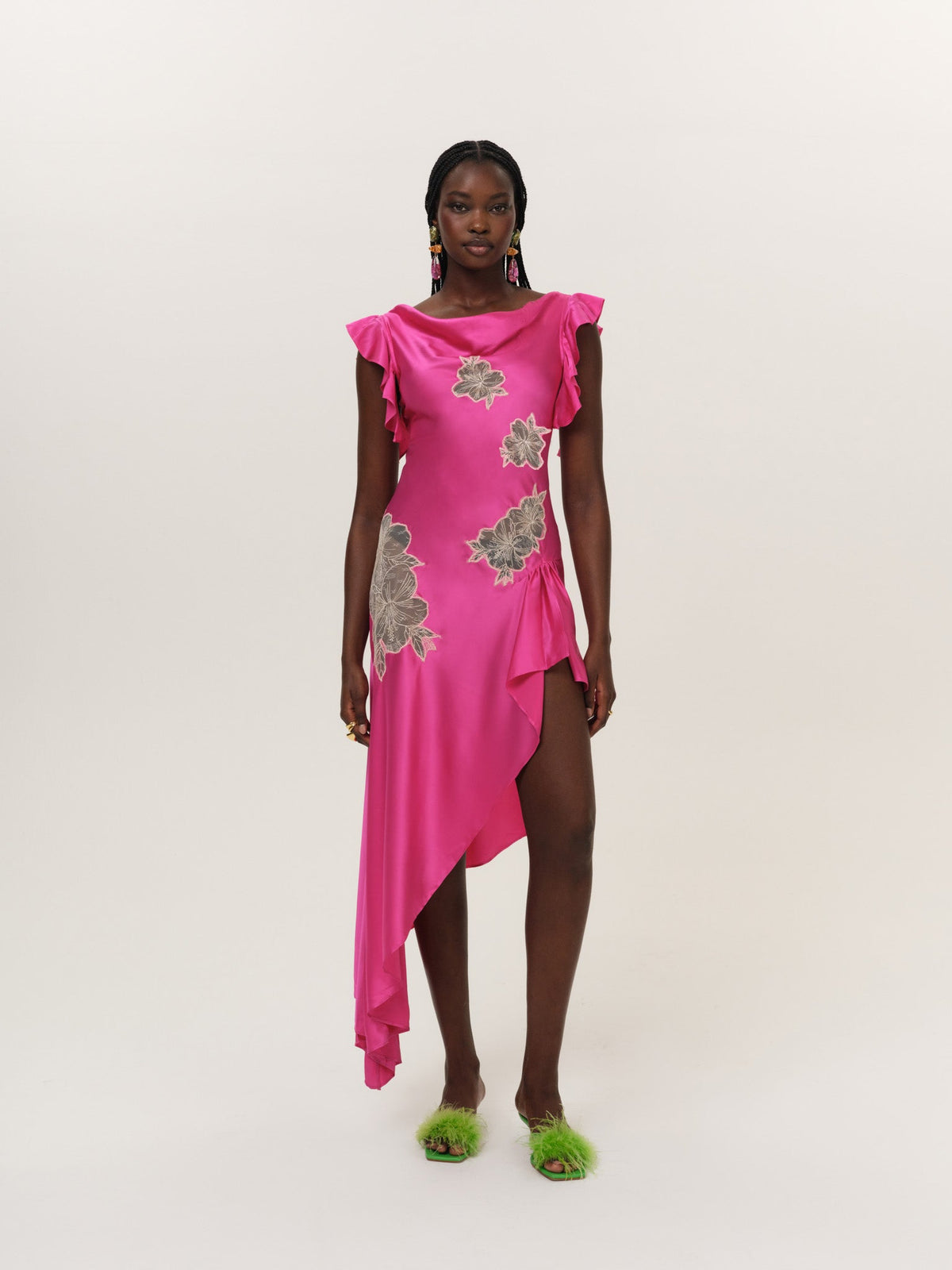 Lani Asymmetrical Dress - Fuchsia