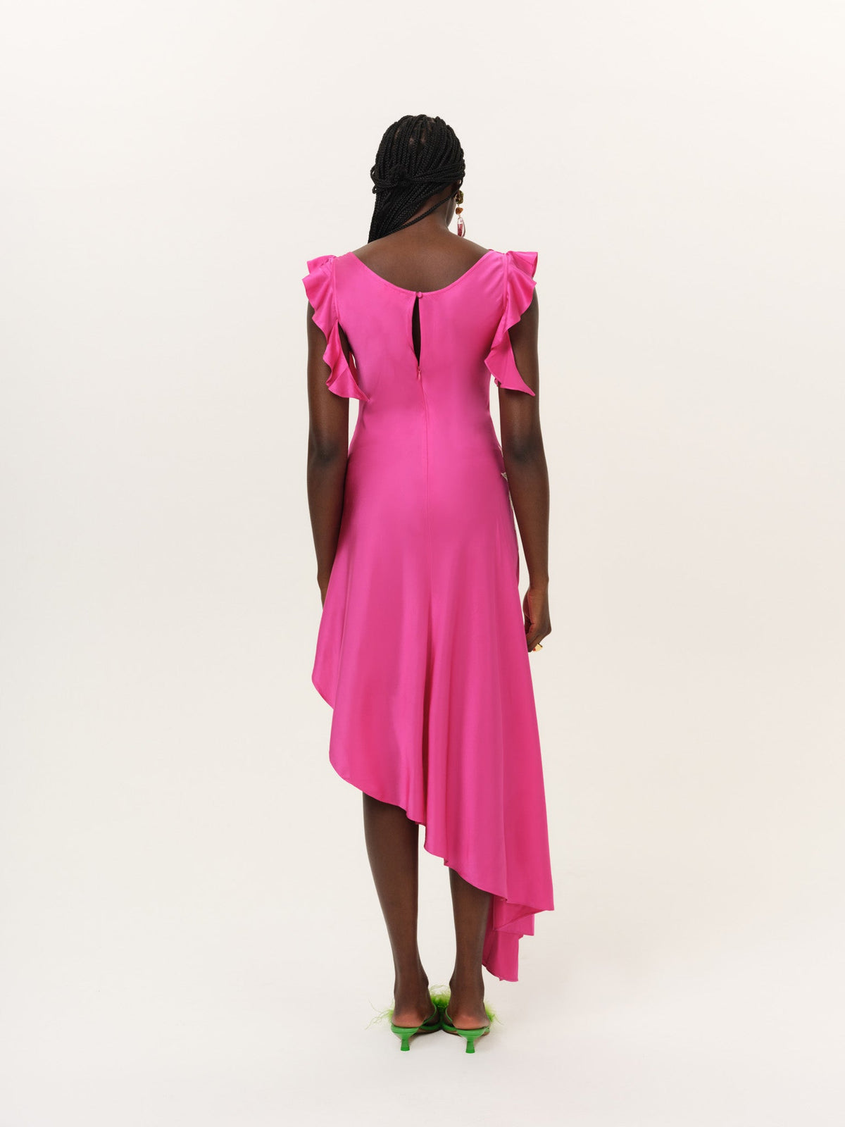 Lani Asymmetrical Dress - Fuchsia