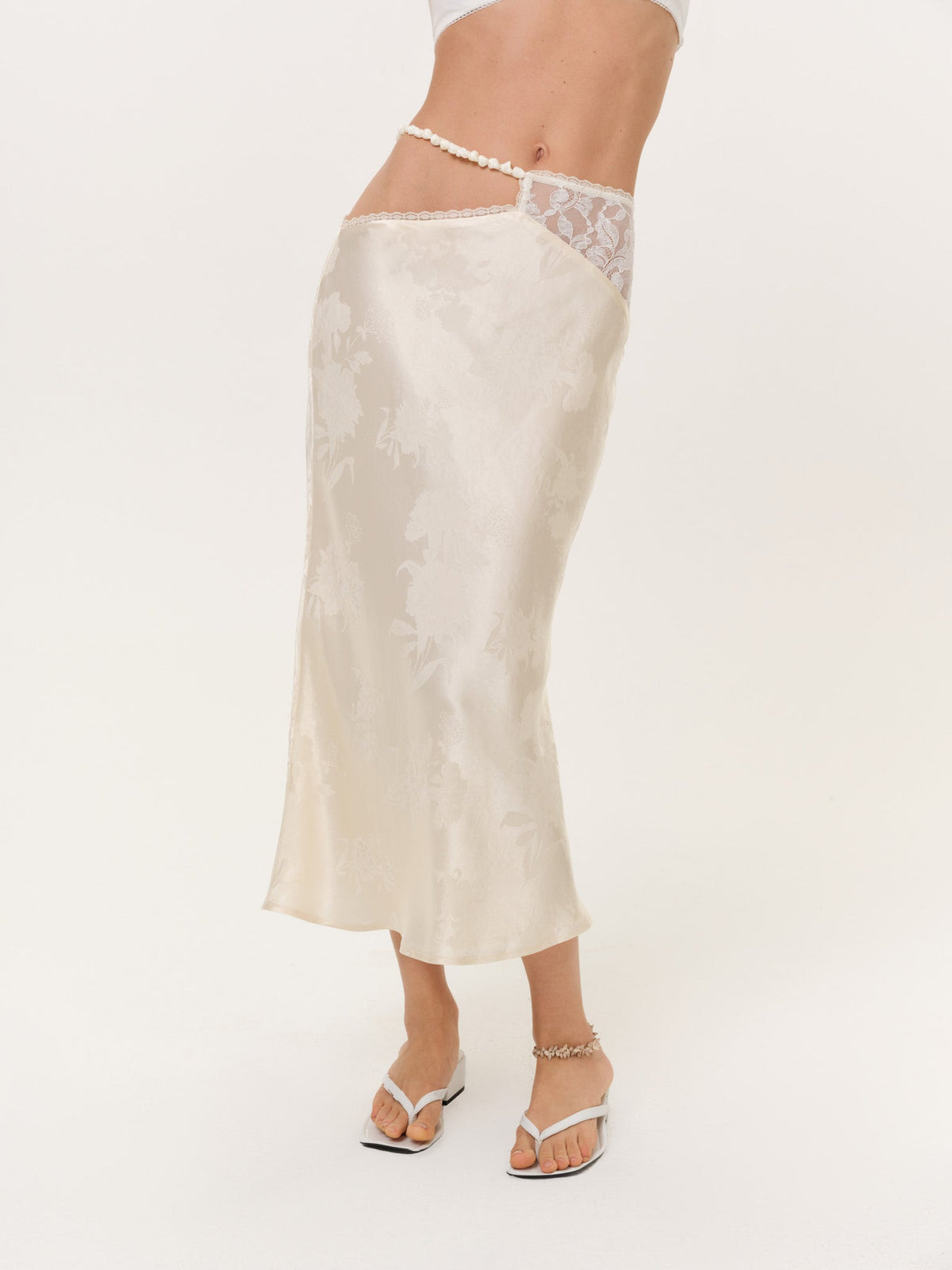 Adrift Midi Skirt - Cream