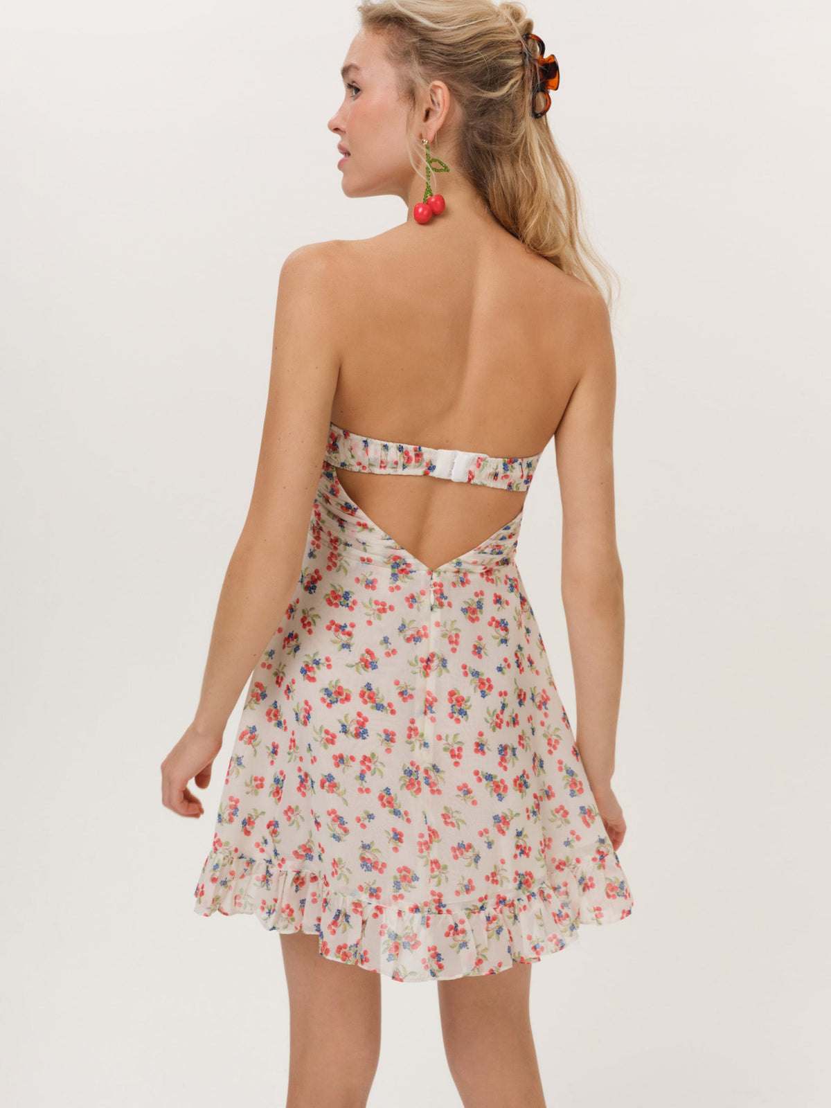 Teagan Mini Dress - Cream Red
