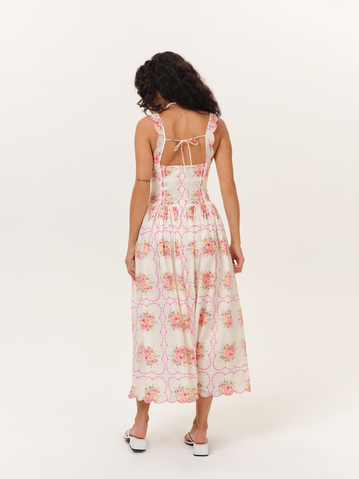 Tea Time Midi Dress - Cream