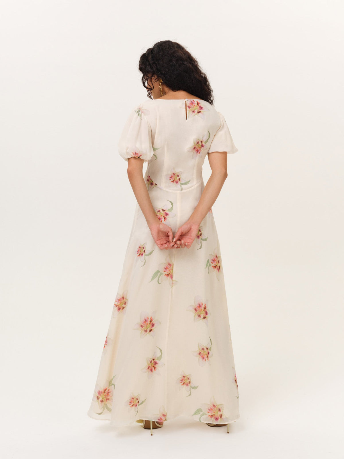 Sunrise Lily Maxi Dress - Cream Peach
