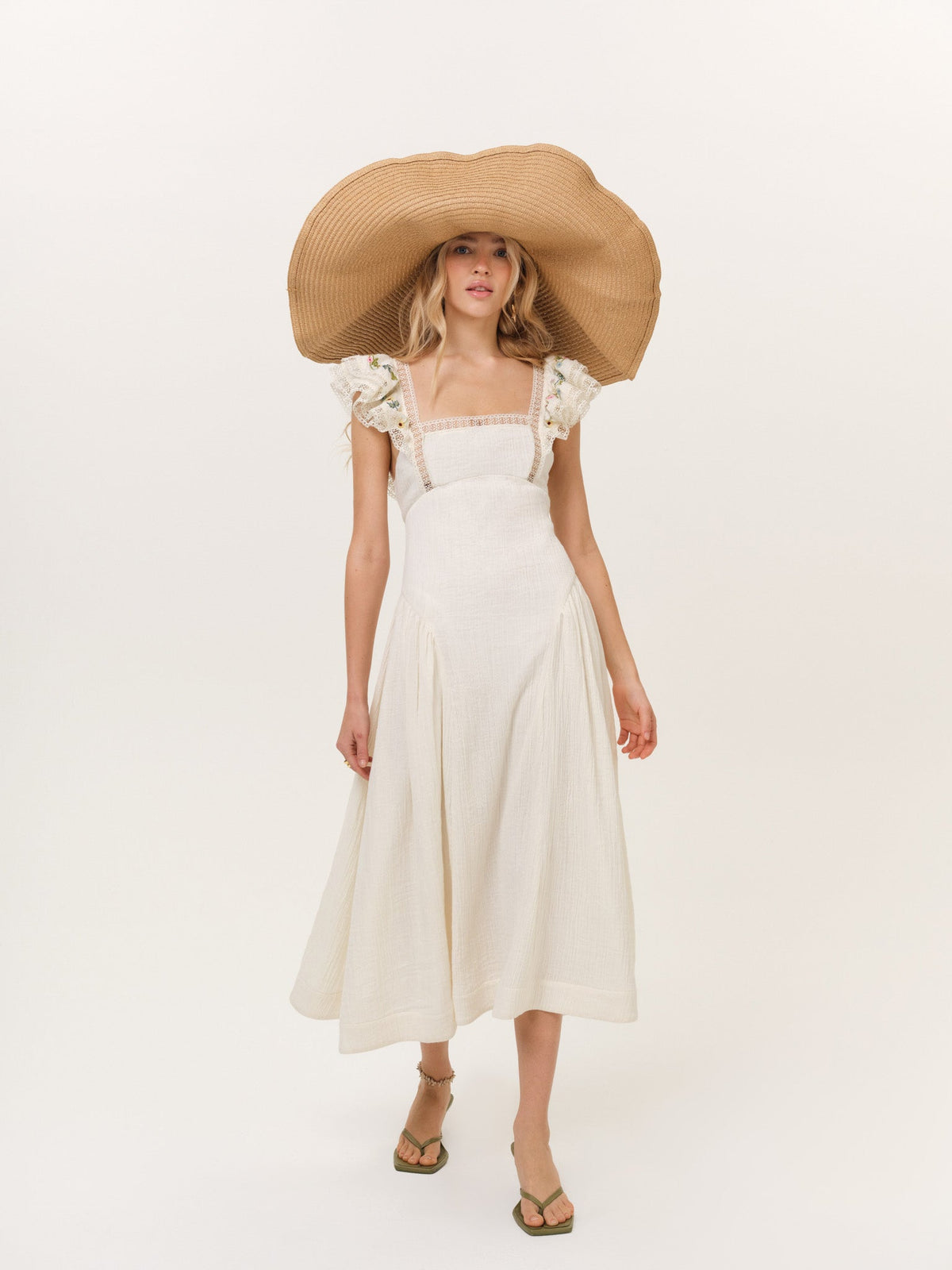 Leah Midi Dress - Cream