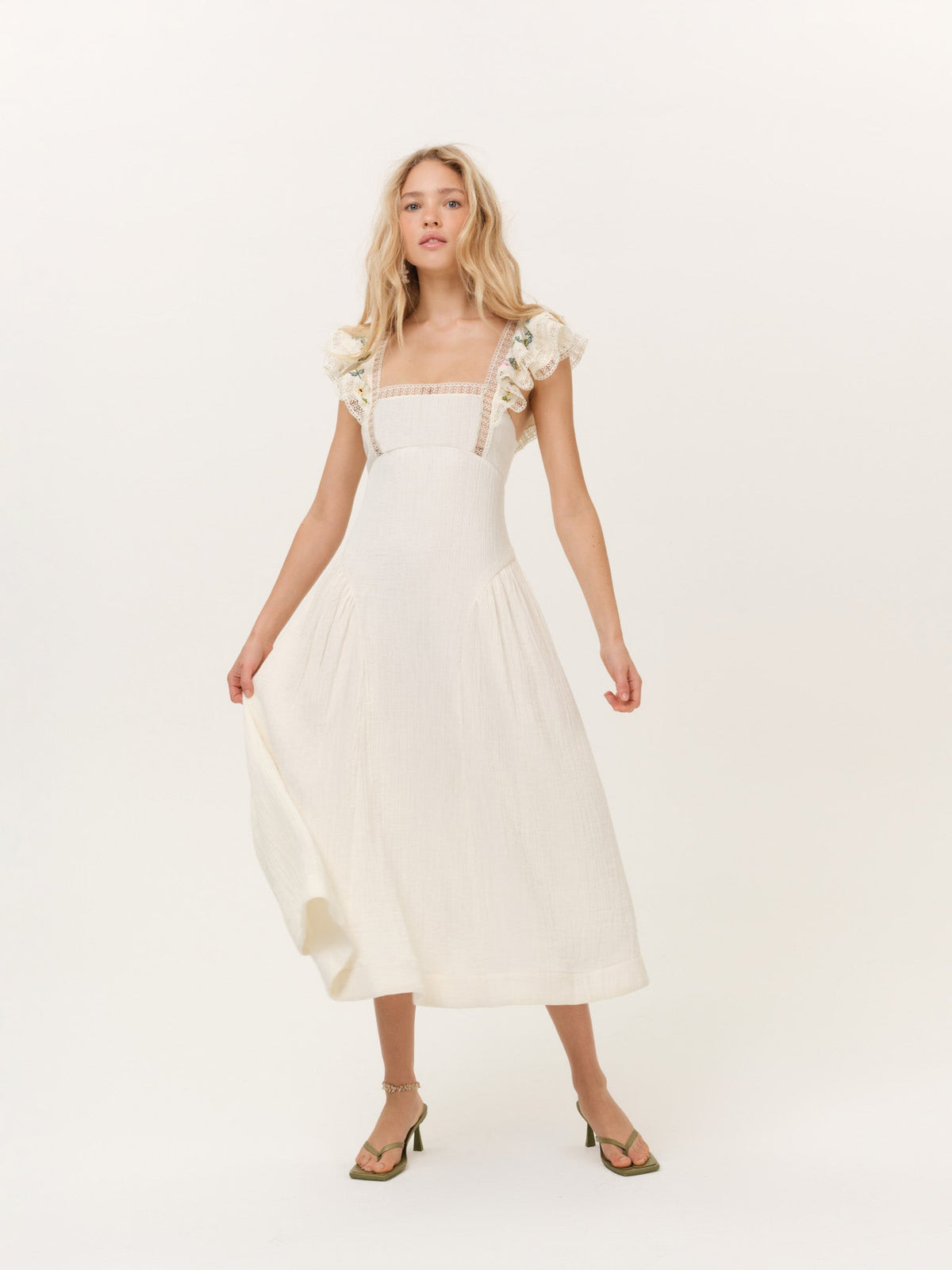 Leah Midi Dress - Cream