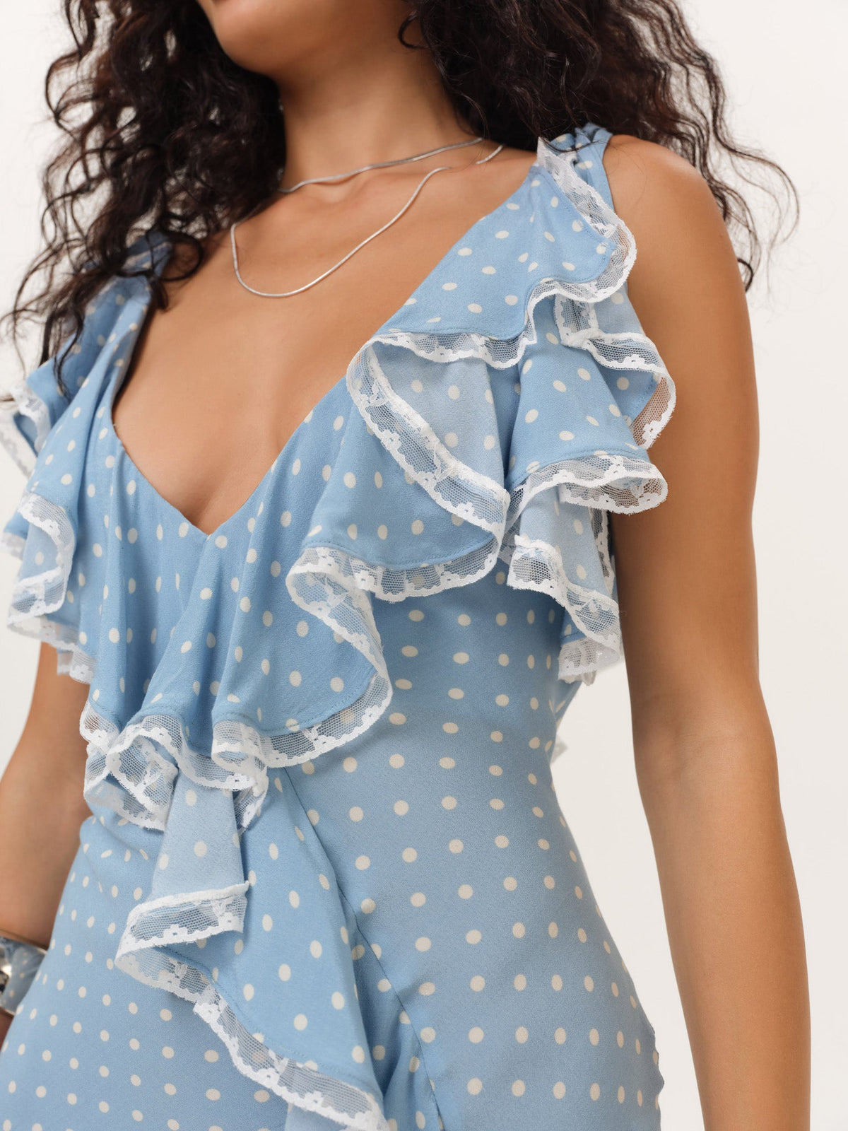 Stormie Dot Mini Dress - Blue