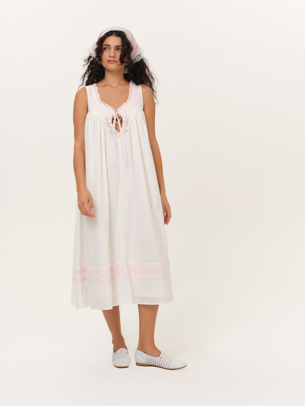 Catherine Midi Dress - White