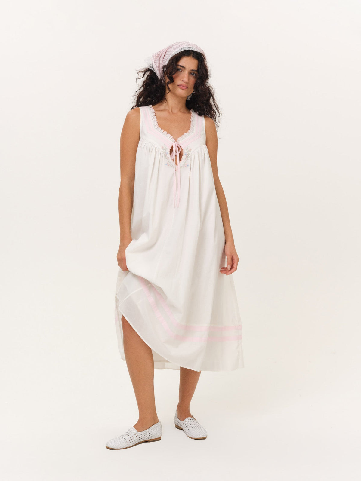 Catherine Midi Dress - White