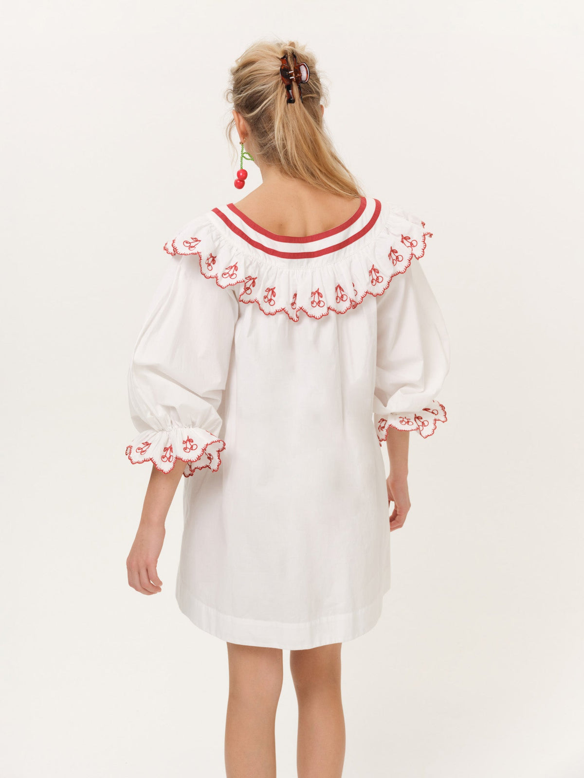 Emma Collared Mini Dress - White