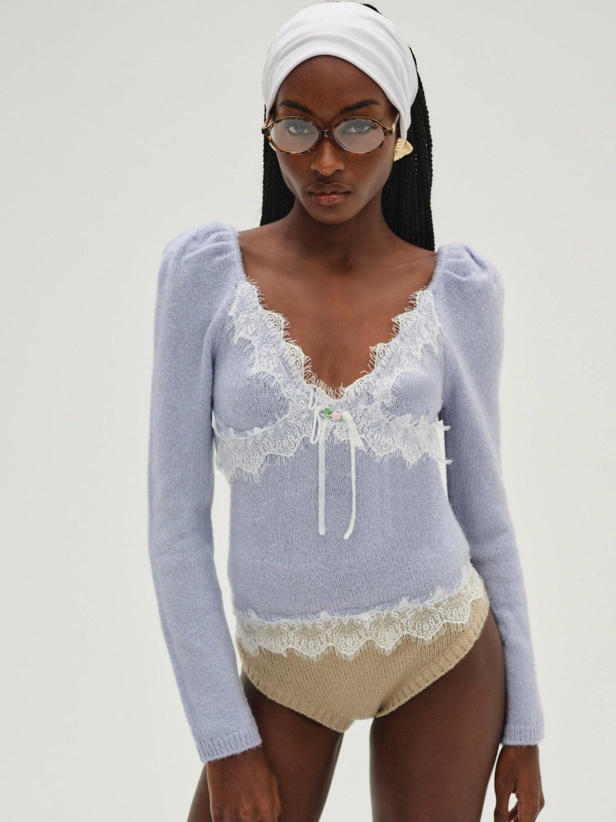 Rosaleen Knit Top - Blue