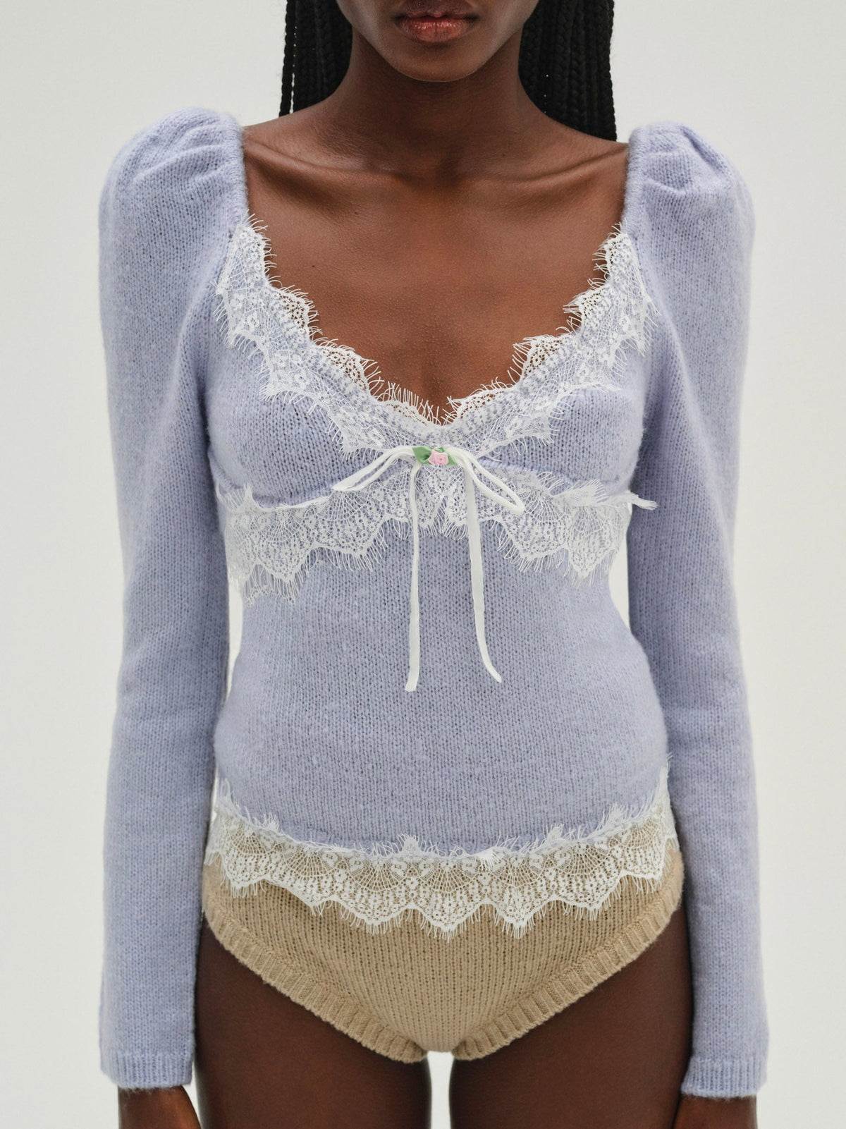 Rosaleen Knit Top - Blue