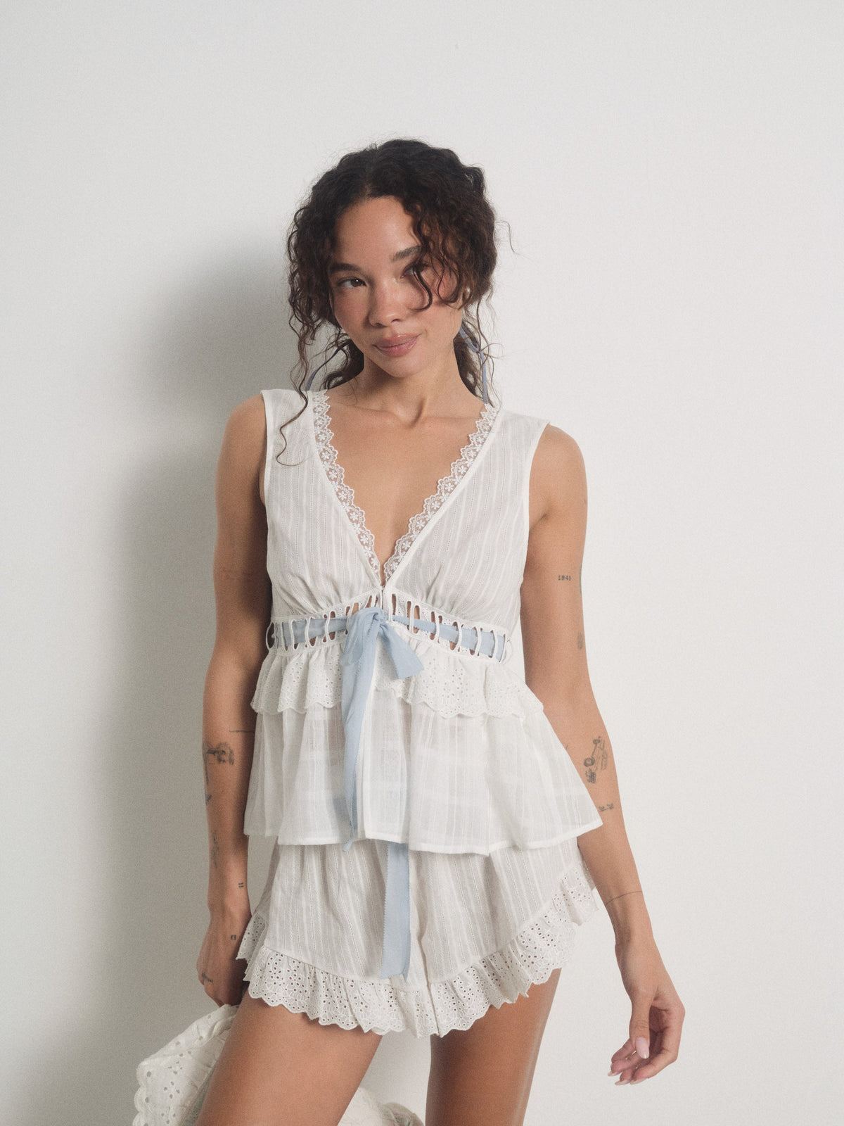 Jia Sleep Short - White