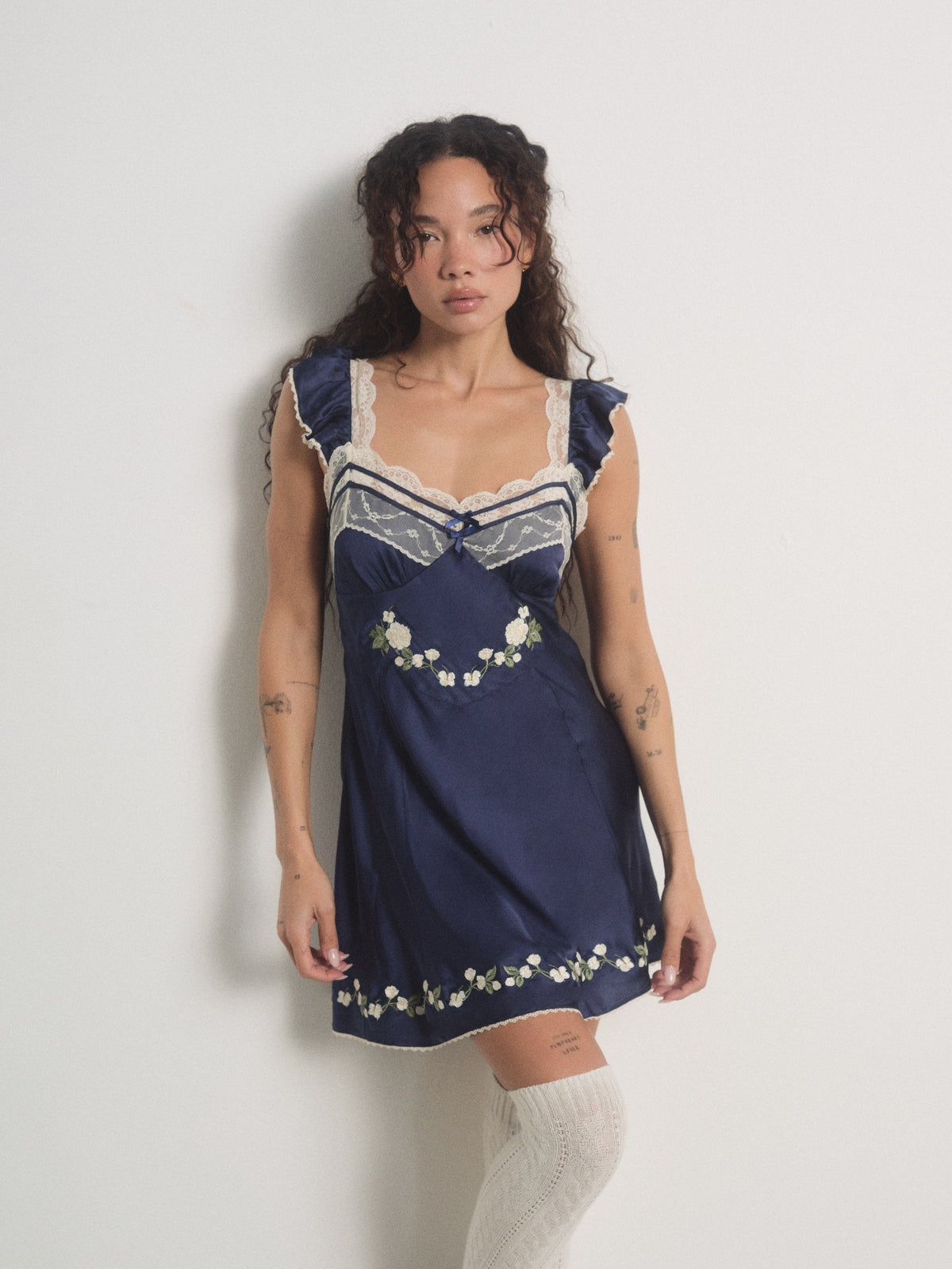 Fern Slip Dress - Navy