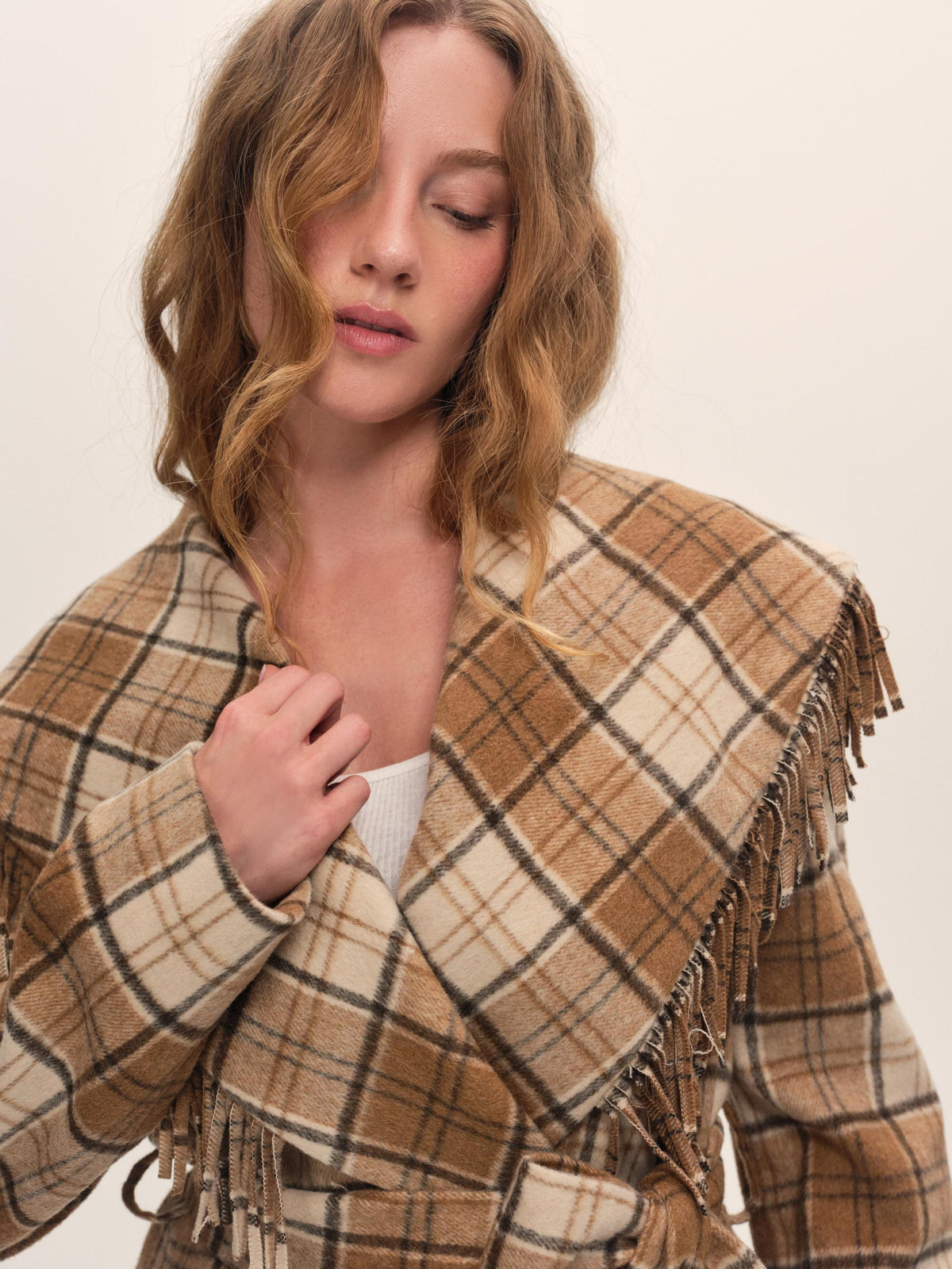 Coco Plaid Coat - Brown