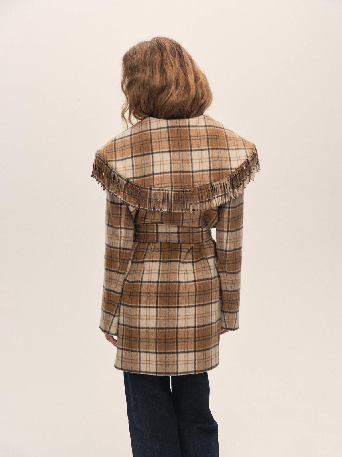 Coco Plaid Coat - Brown