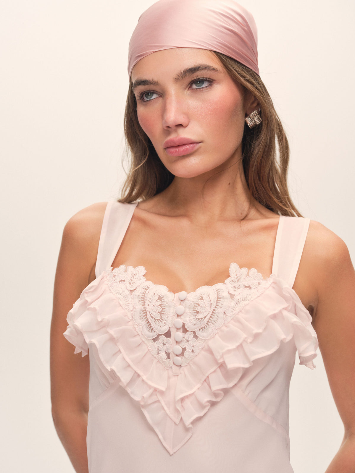 Sunset Maxi Slip Dress - Light Pink