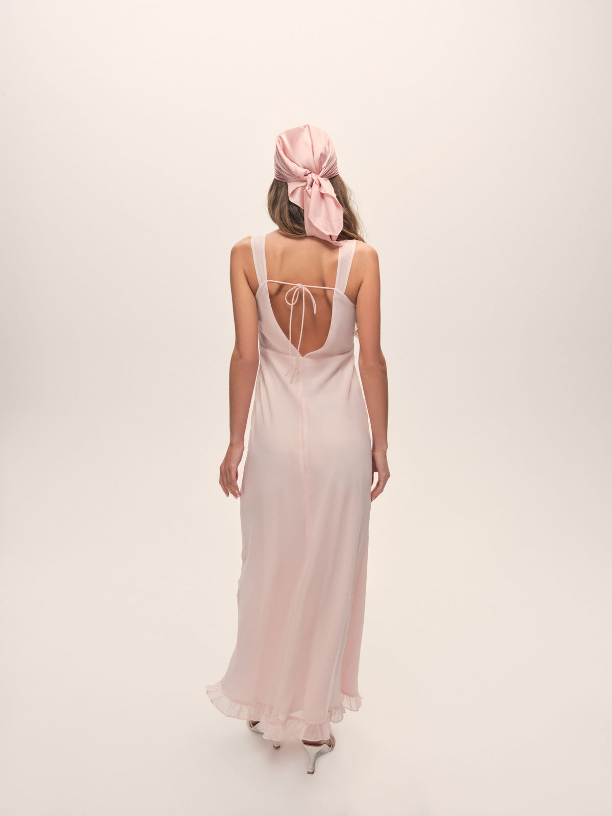 Sunset Maxi Slip Dress - Light Pink