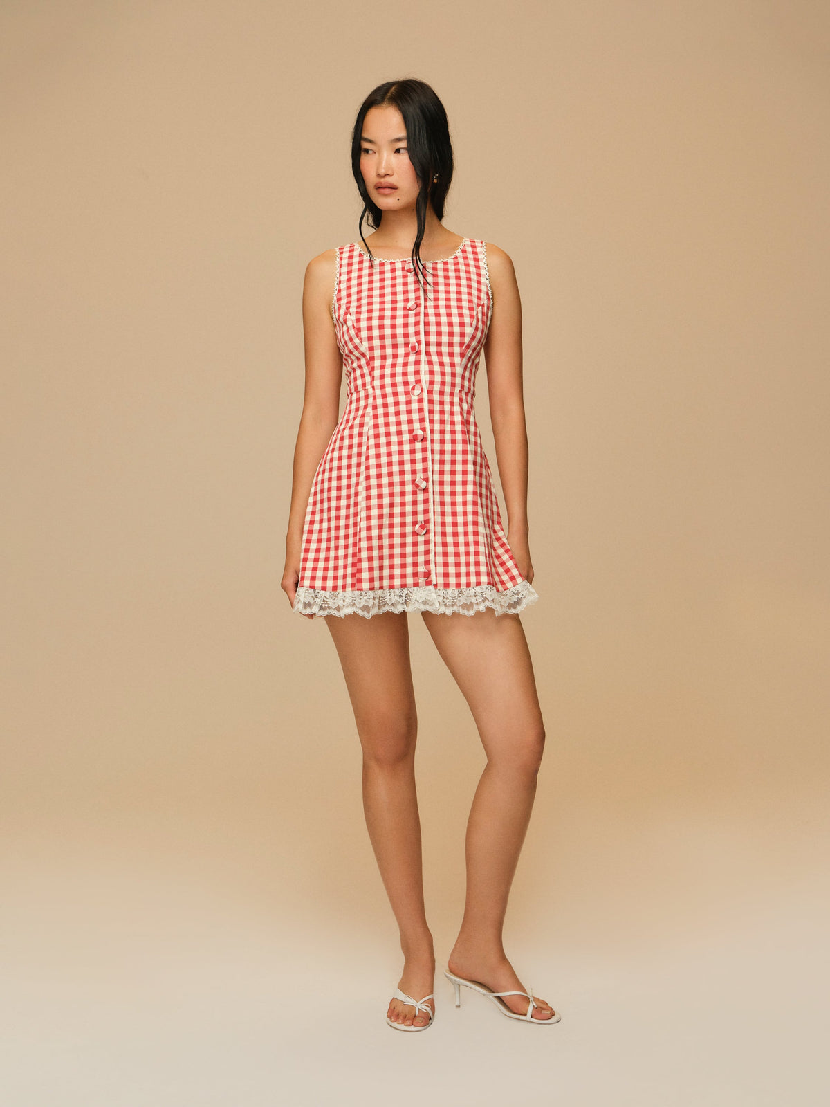 Venus Mini Dress - Red Gingham