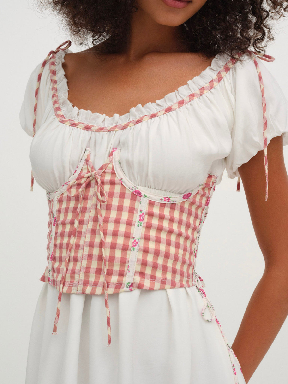 Georgia Corset Slip Dress - Red