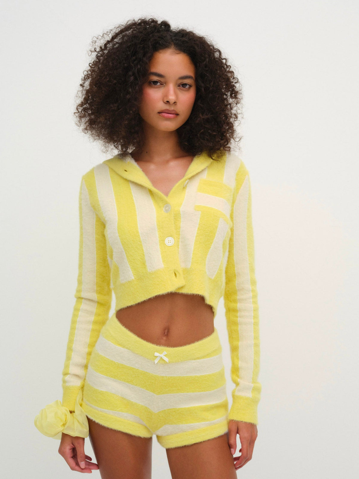 Sleepy Stripe Hoodie - Yellow