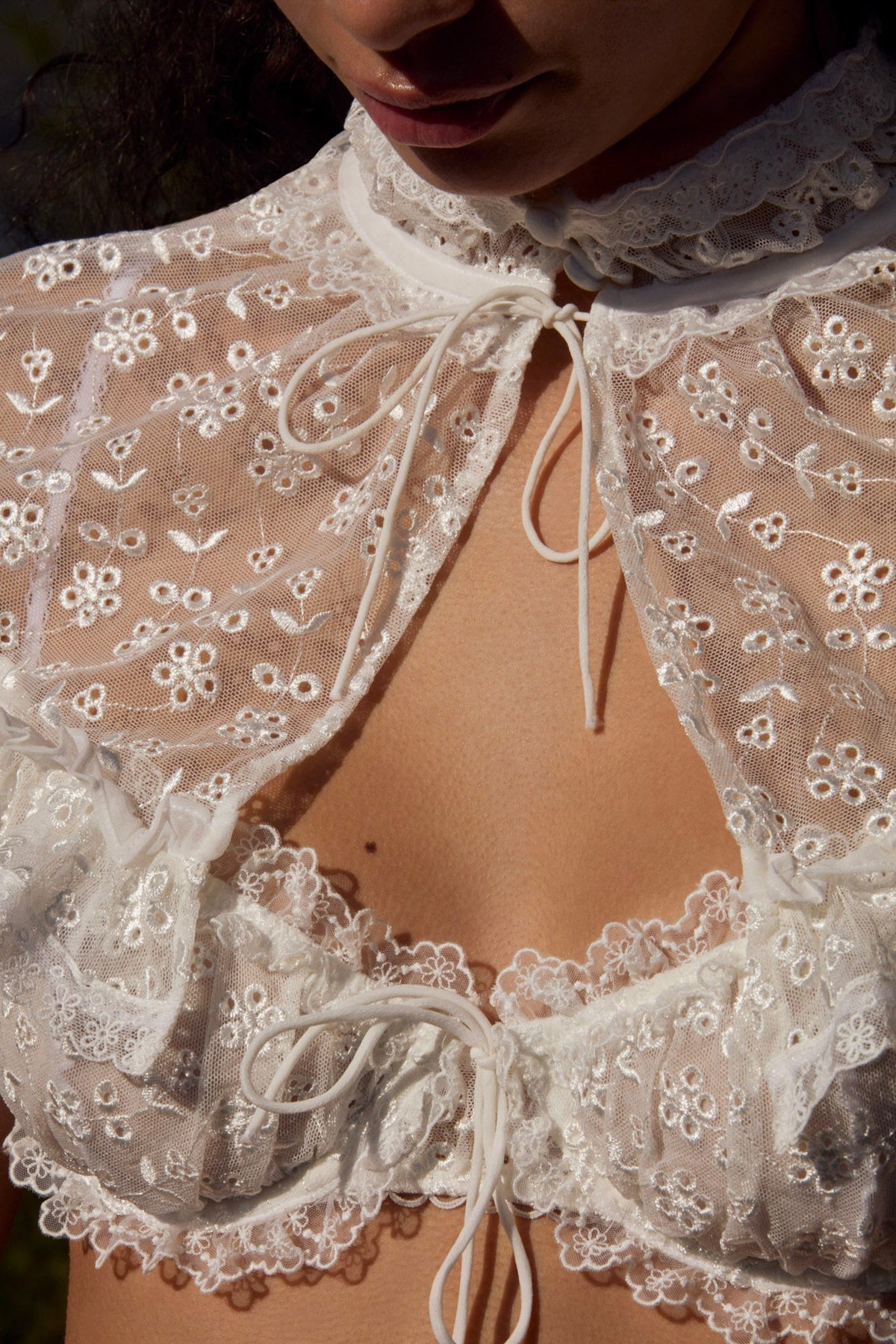 Layer Cake Chiffon Underwire Bra - White