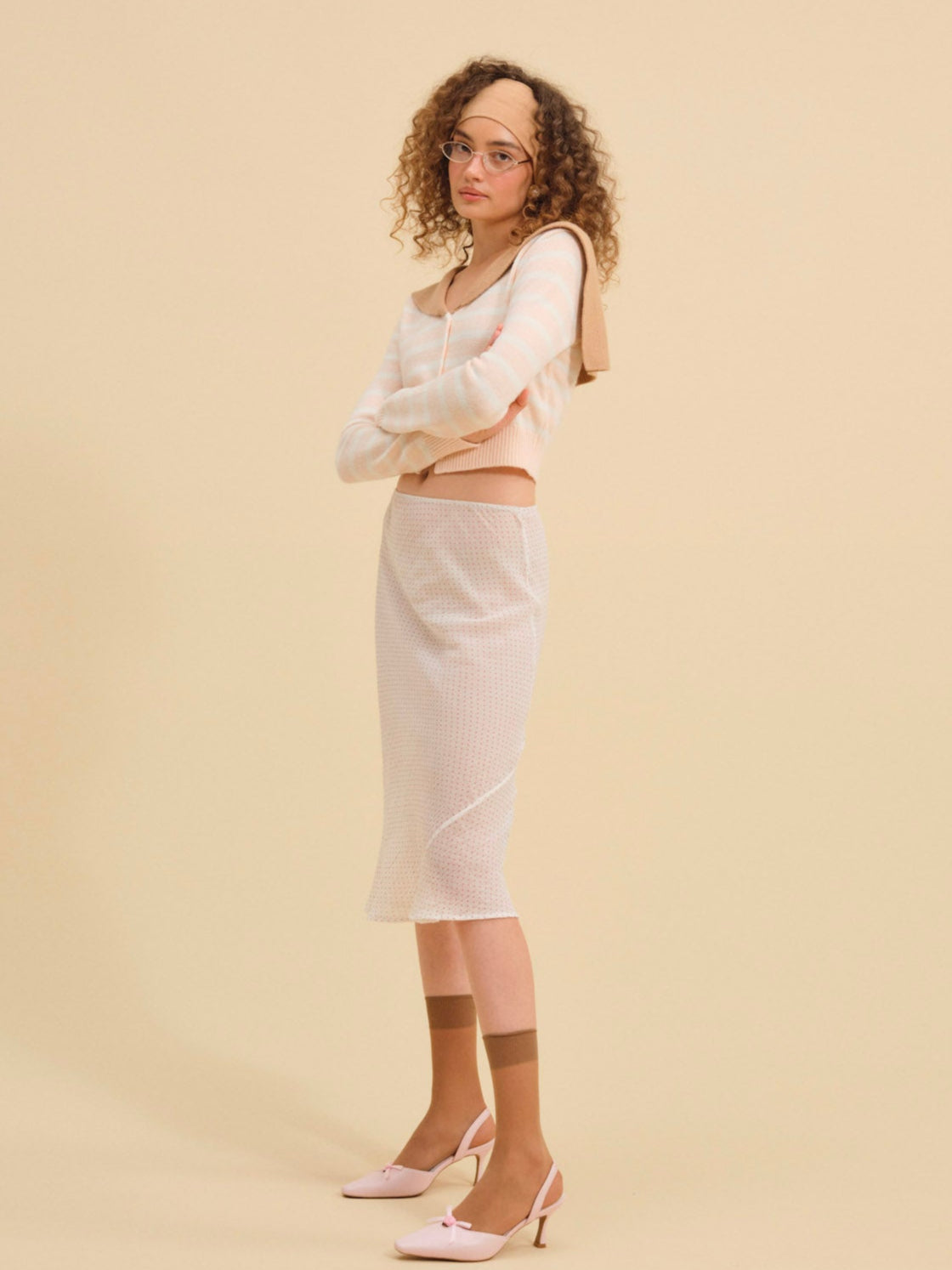 Sophia Stripe Cardigan - Pink
