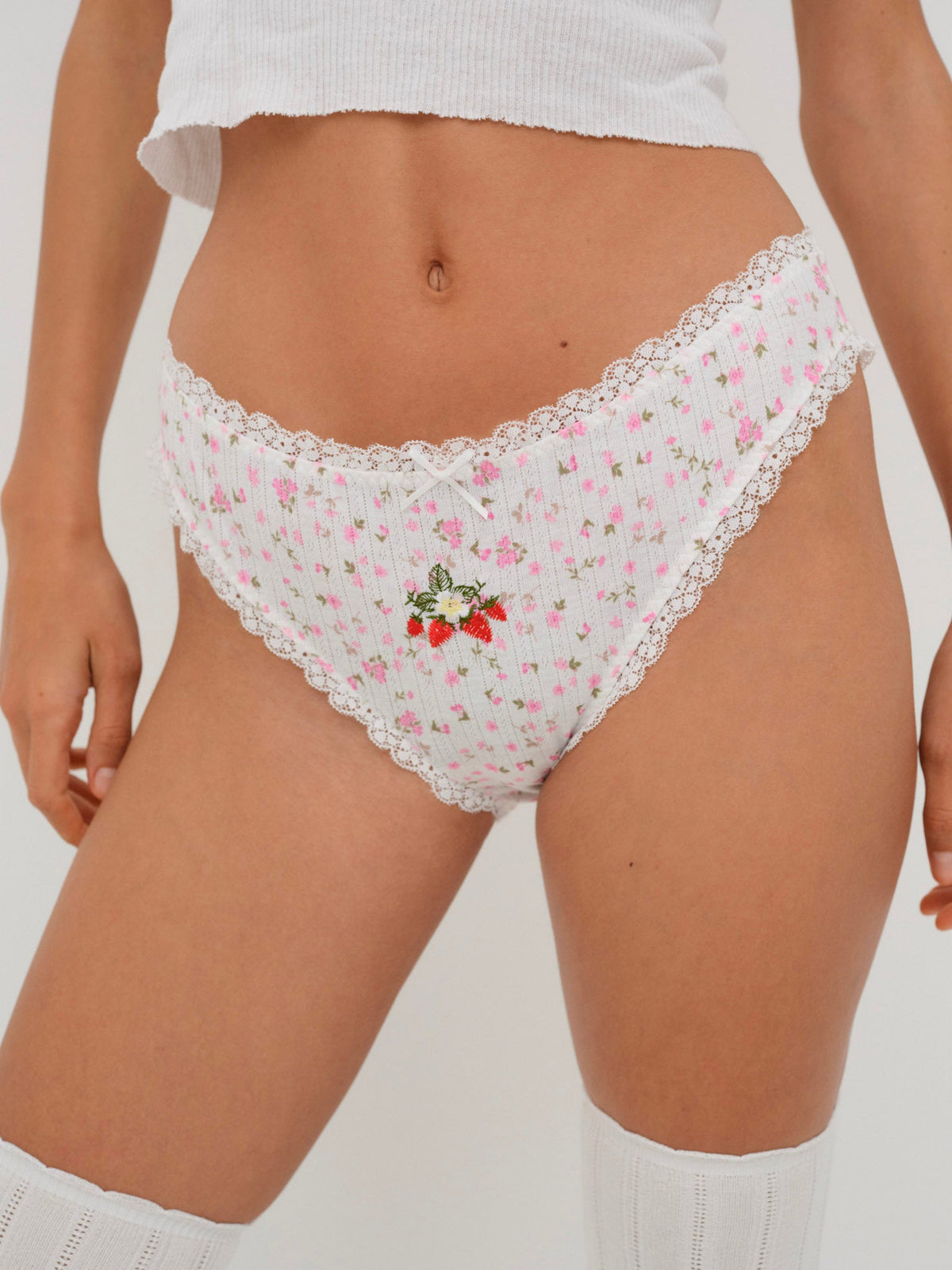 Floral Panty 3-Pack - White