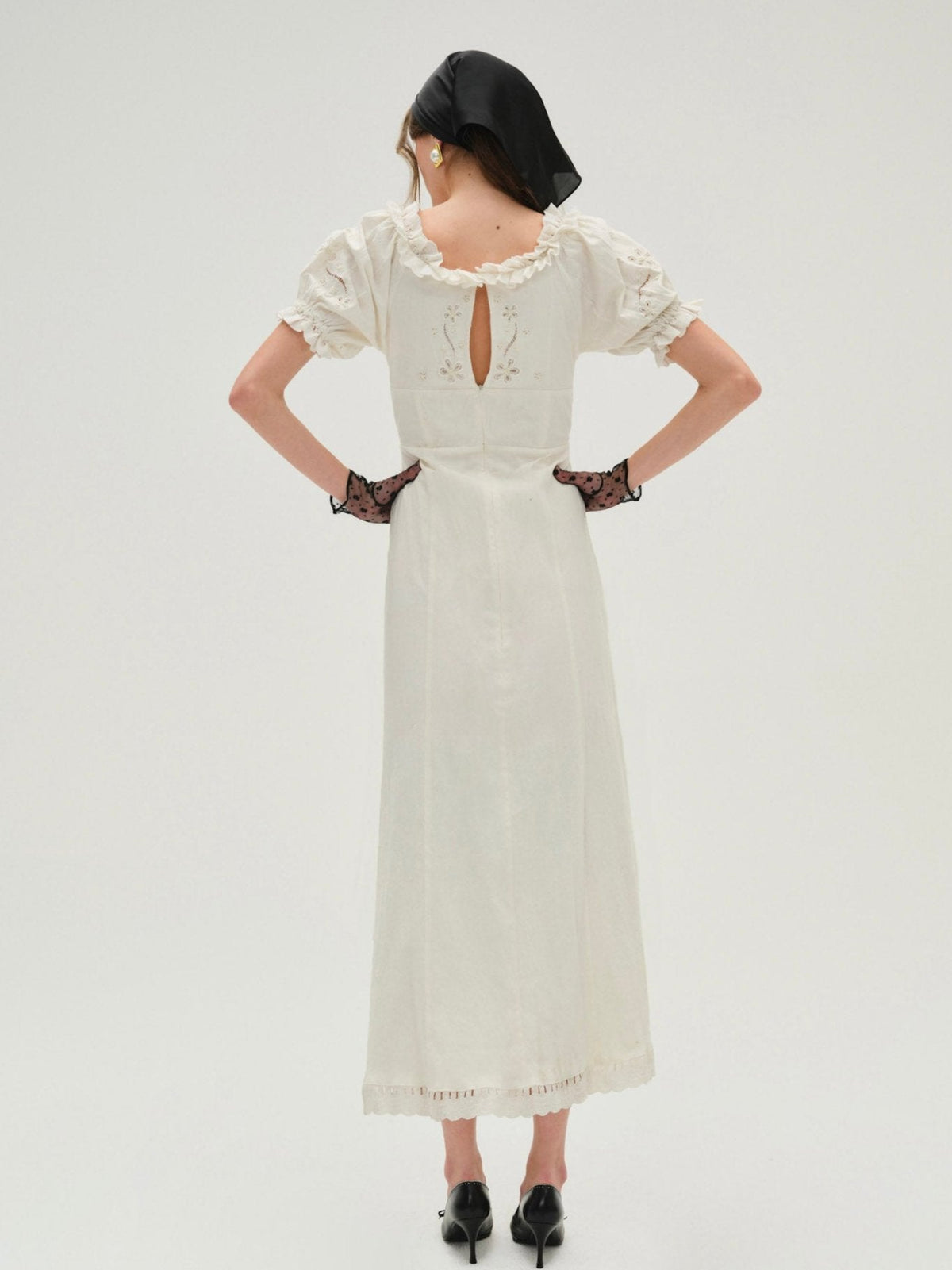 Adelie Midi Dress - White