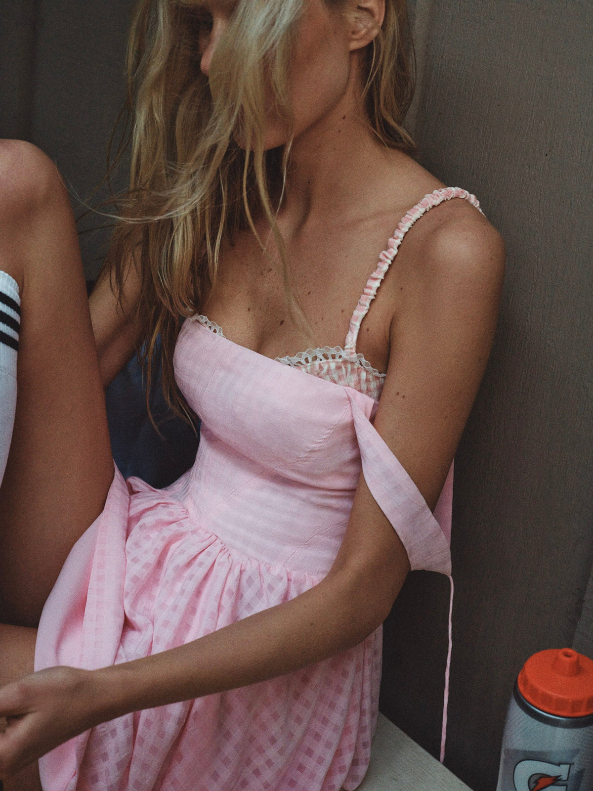 Ginny Gingham Mini Dress - Pink