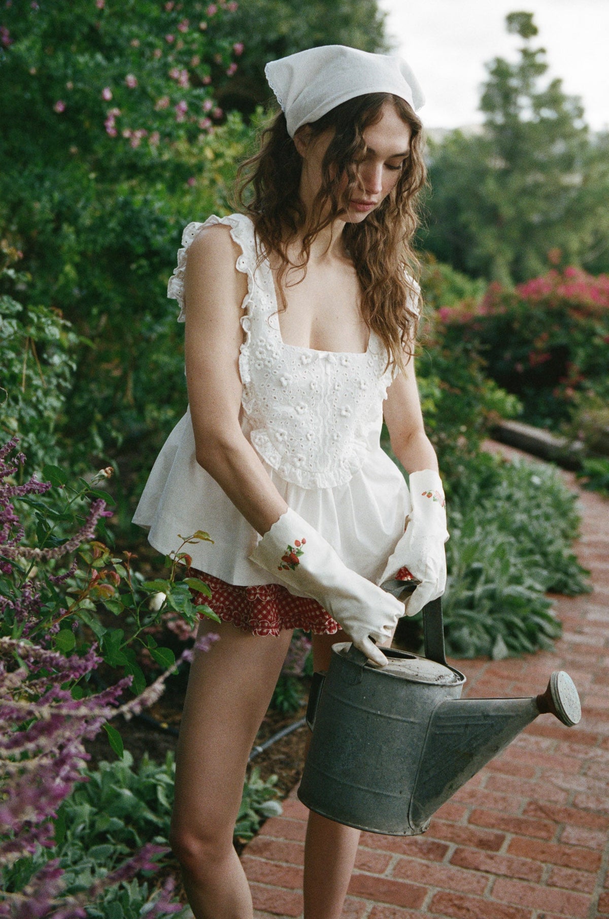 Laura Eyelet Top - White