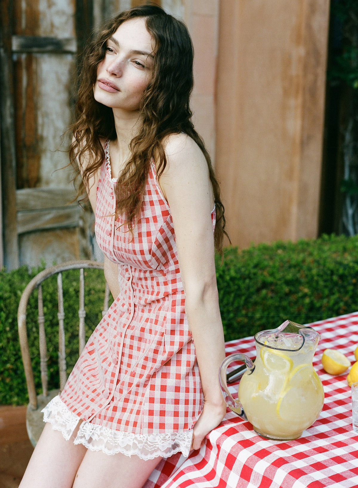Venus Mini Dress - Red Gingham