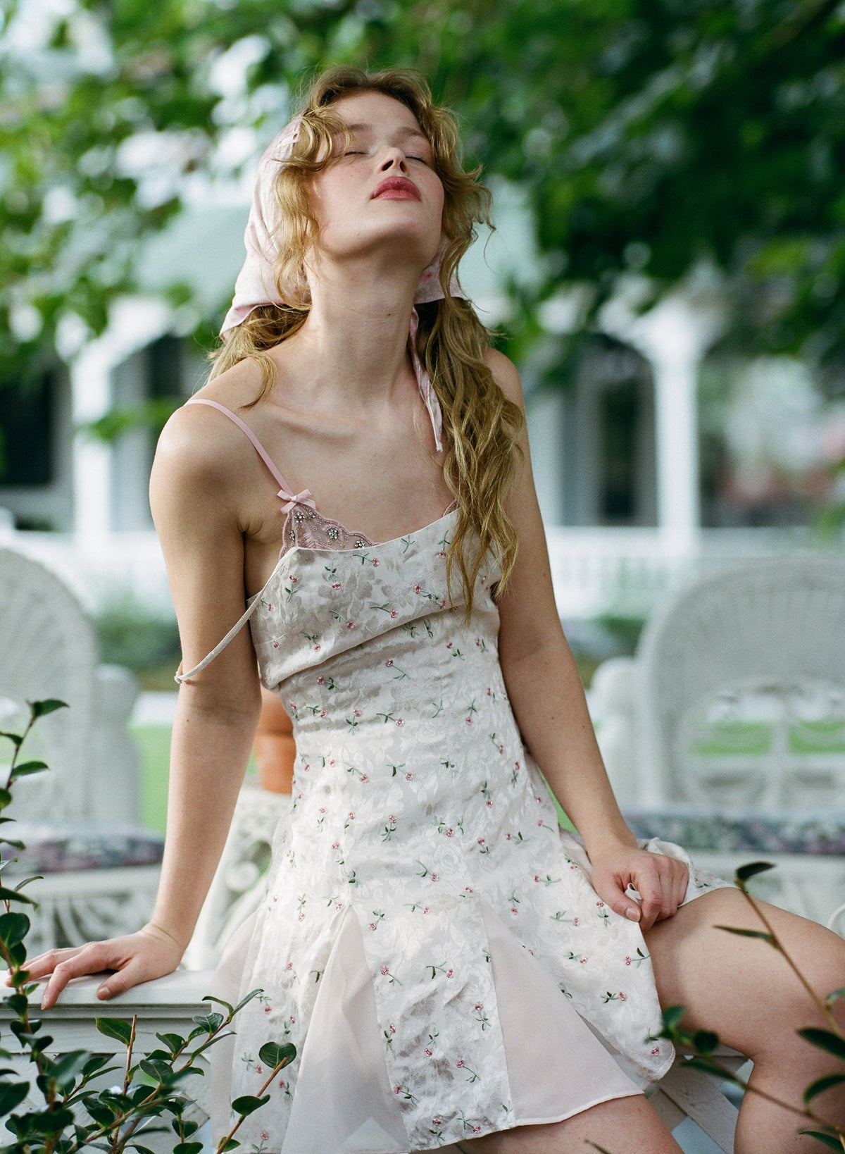Fallen Floral Mini Dress - Pink
