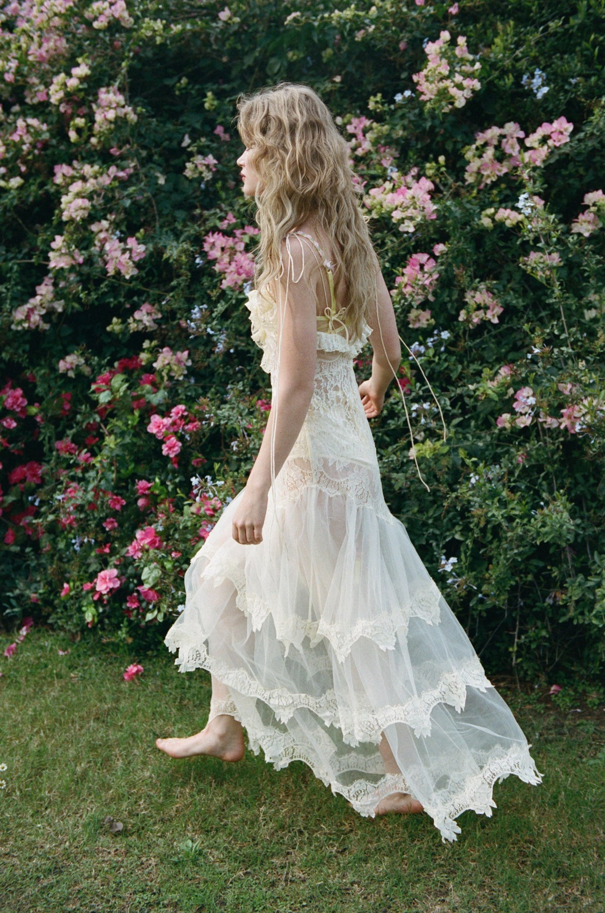 Adeline Lace Maxi Dress - Vintage Cream