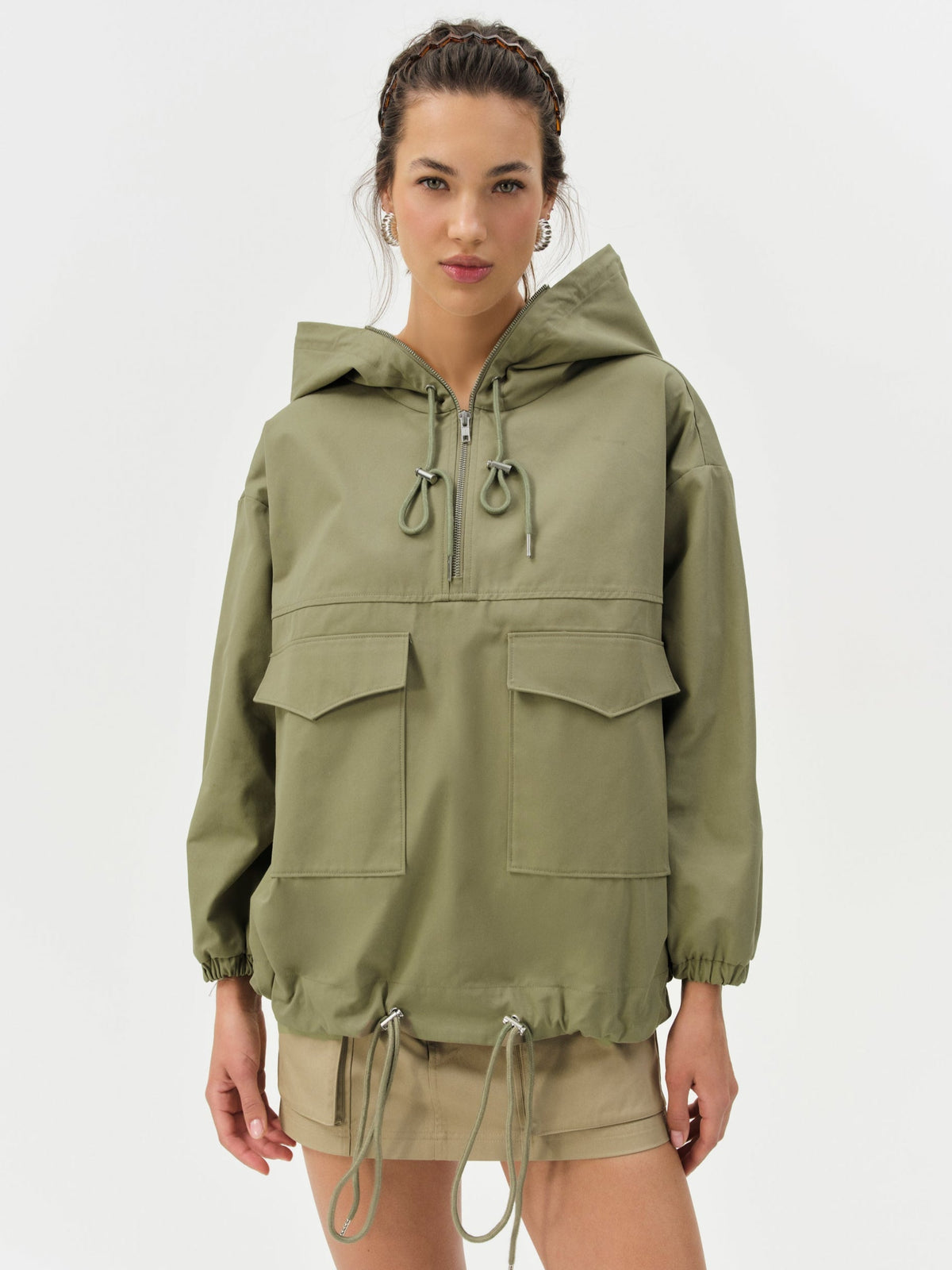 Alessia Pullover Jacket - Green