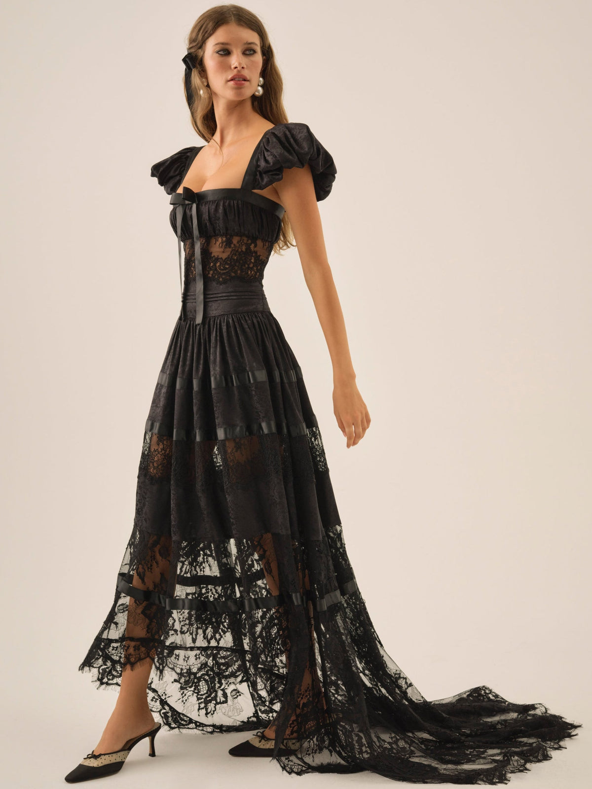 Annabelle Lace Gown - Black