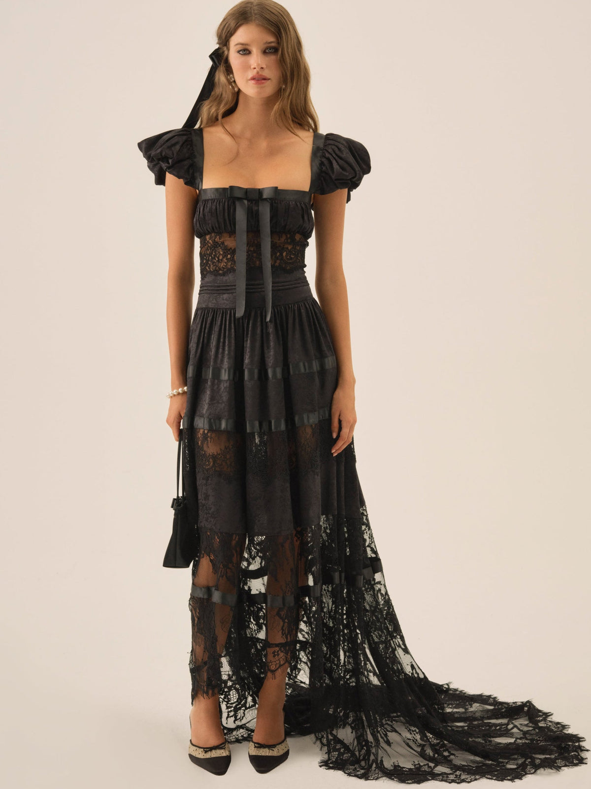 Annabelle Lace Gown - Black