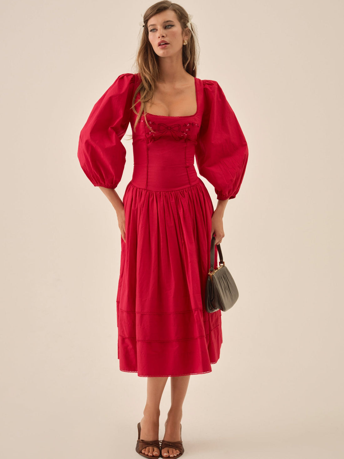 Betsy Bow Midi Dress