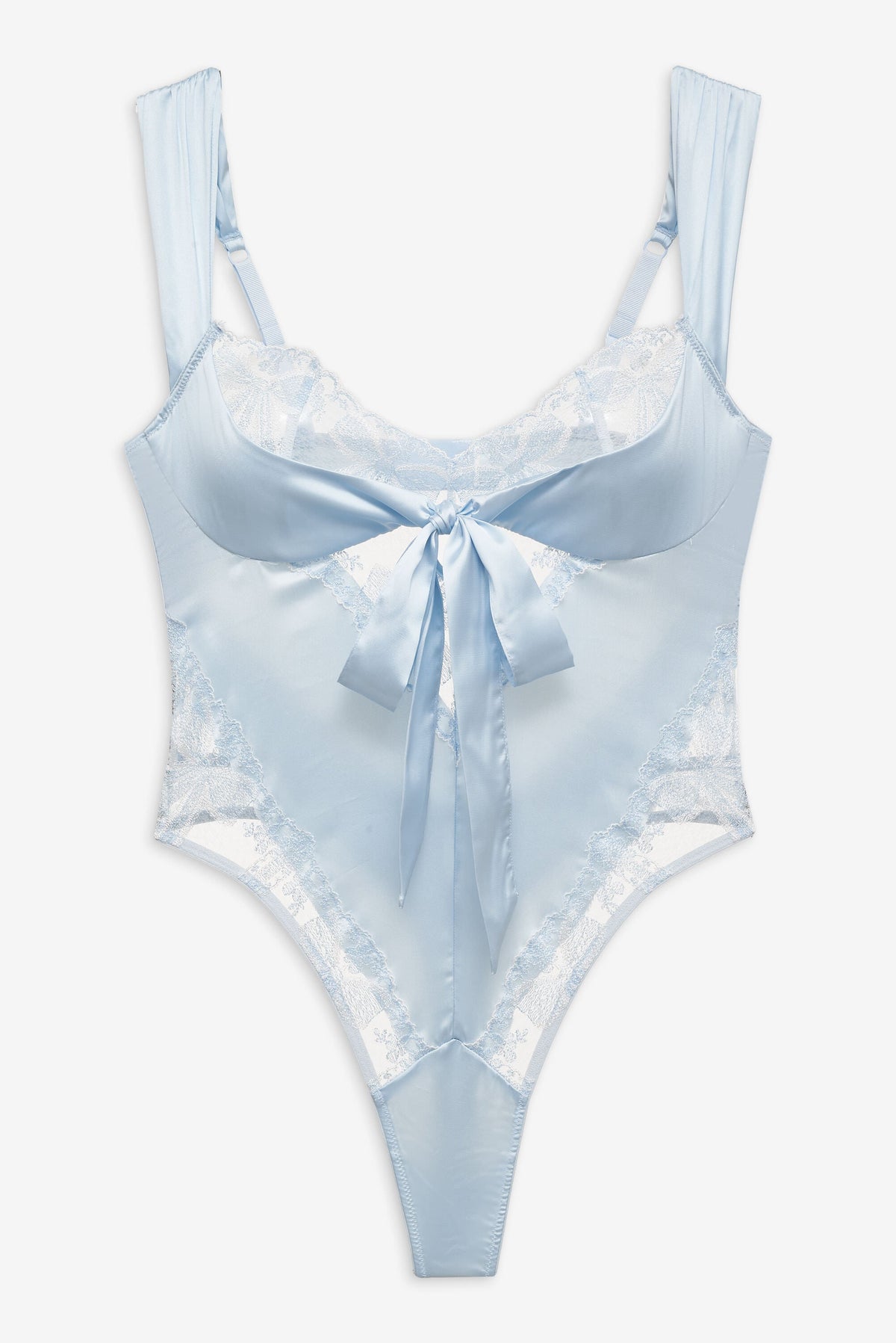 Blair Bow Bodysuit - Blue