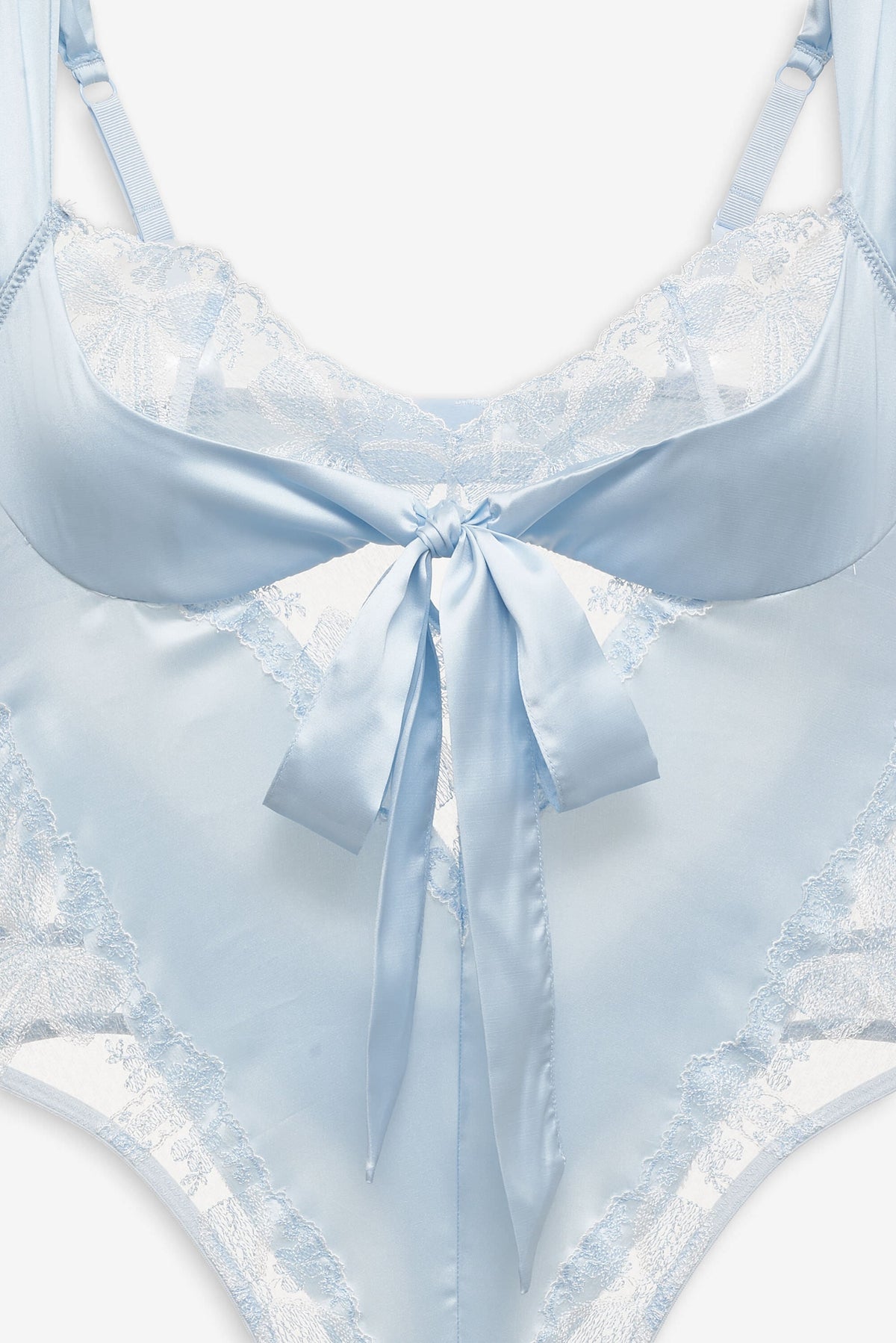 Blair Bow Bodysuit - Blue