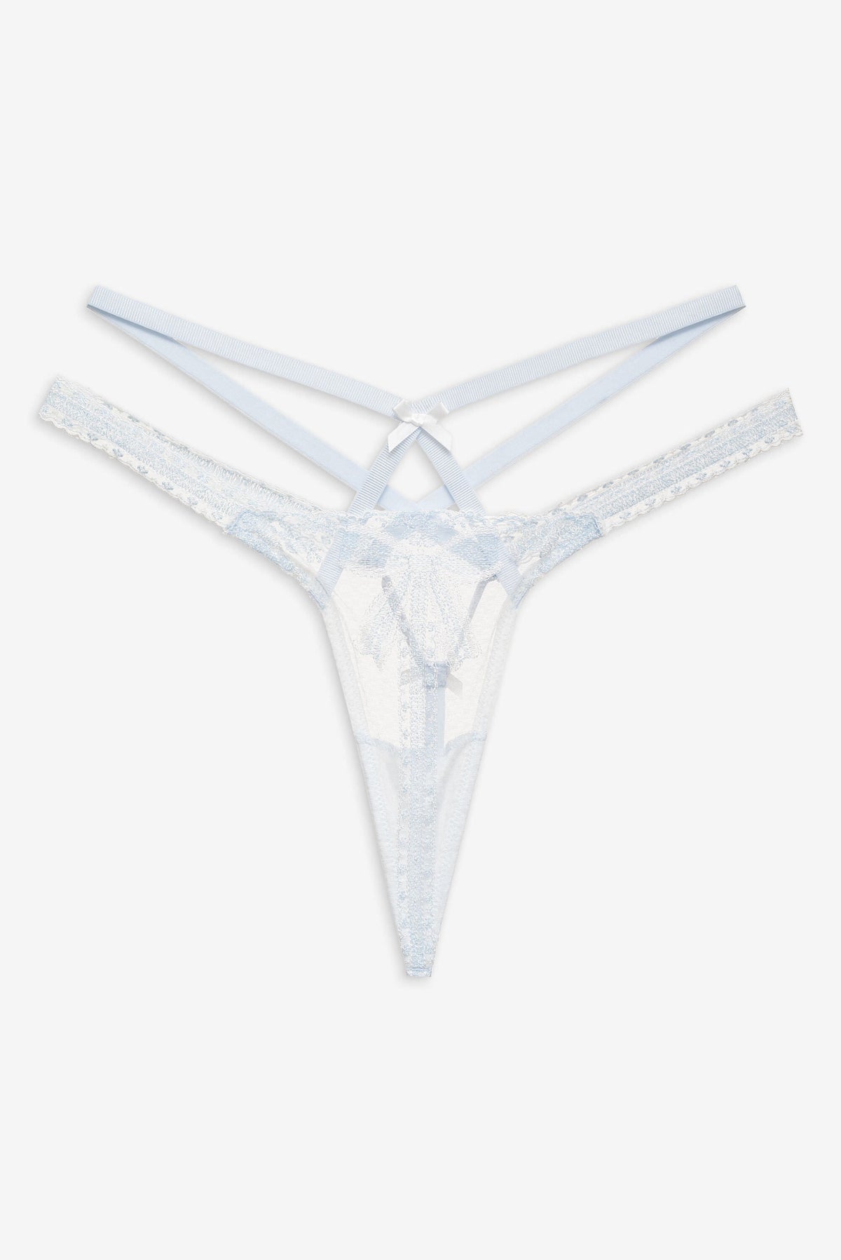 Blair Bow Thong Panty - Blue