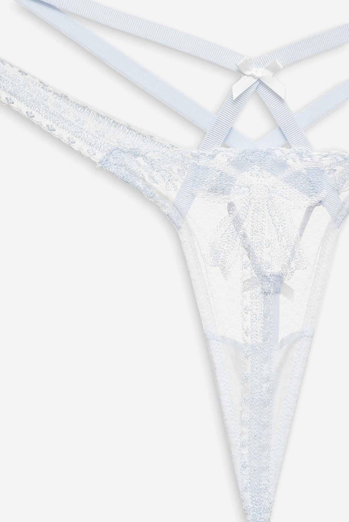 Blair Bow Thong Panty - Blue