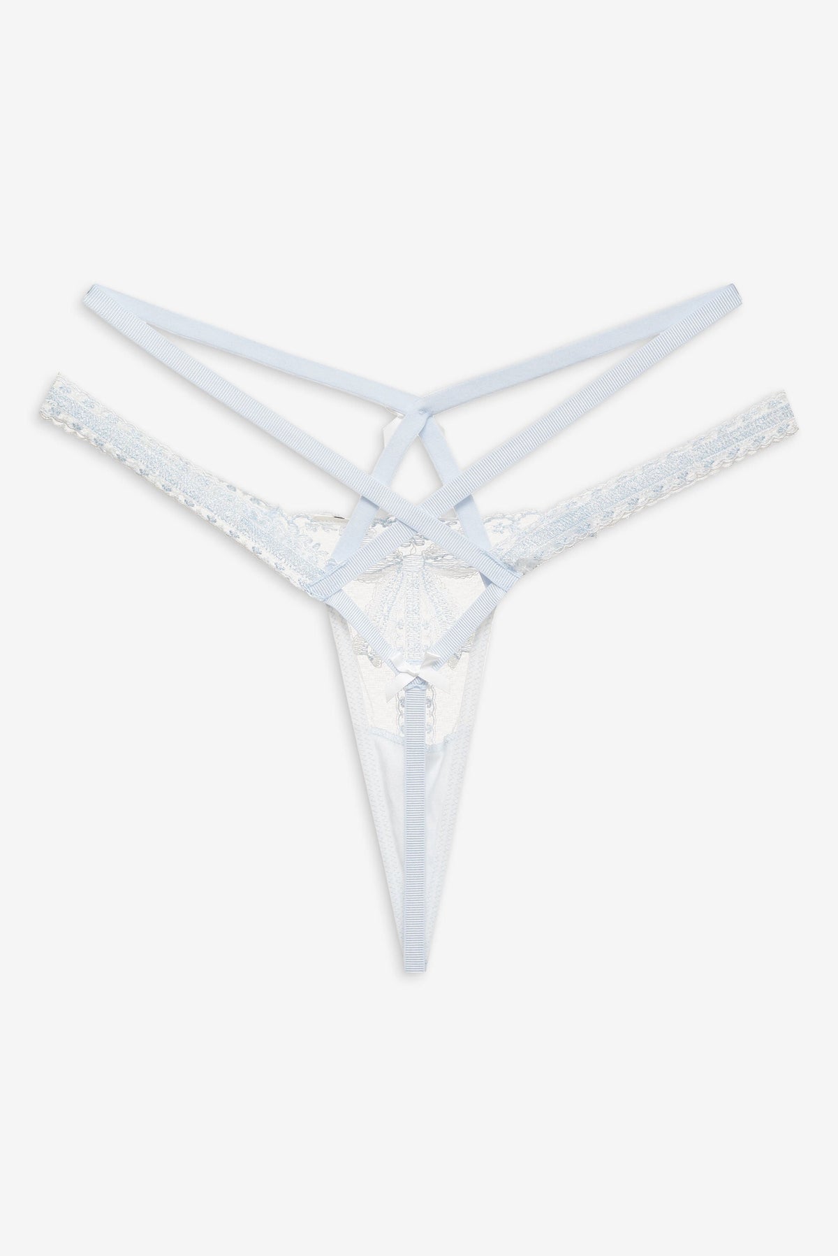 Blair Bow Thong Panty - Blue