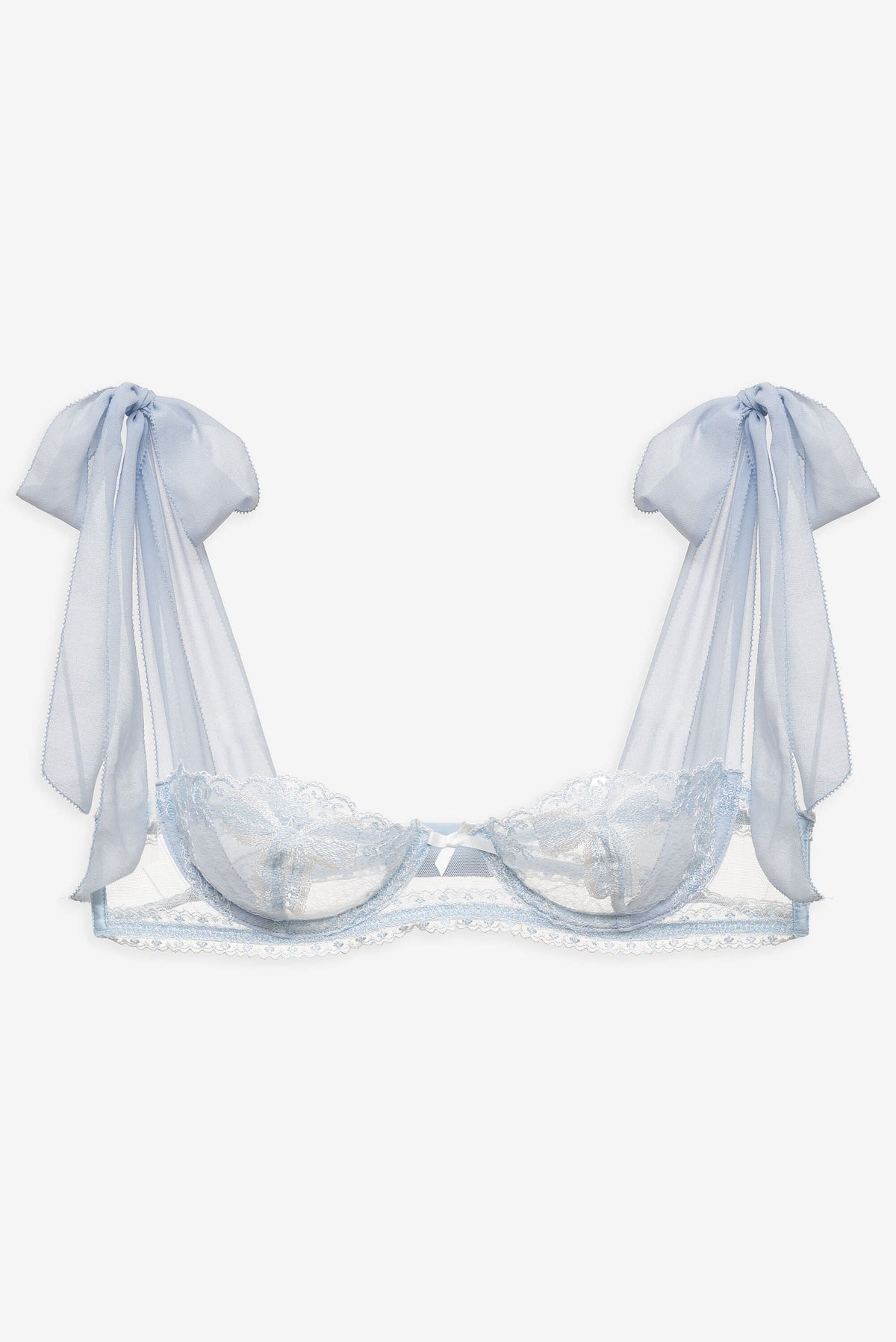 Blair Bow Underwire Bra - Blue