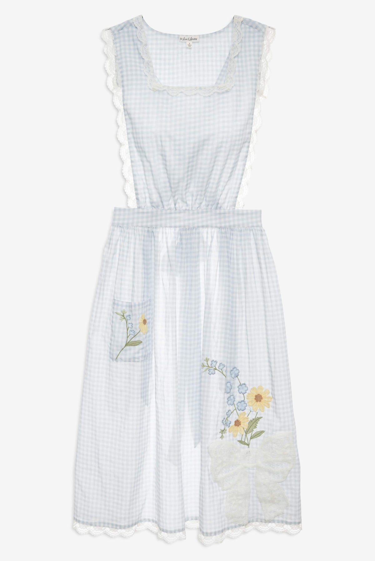 Bluebell Gingham Apron - Blue
