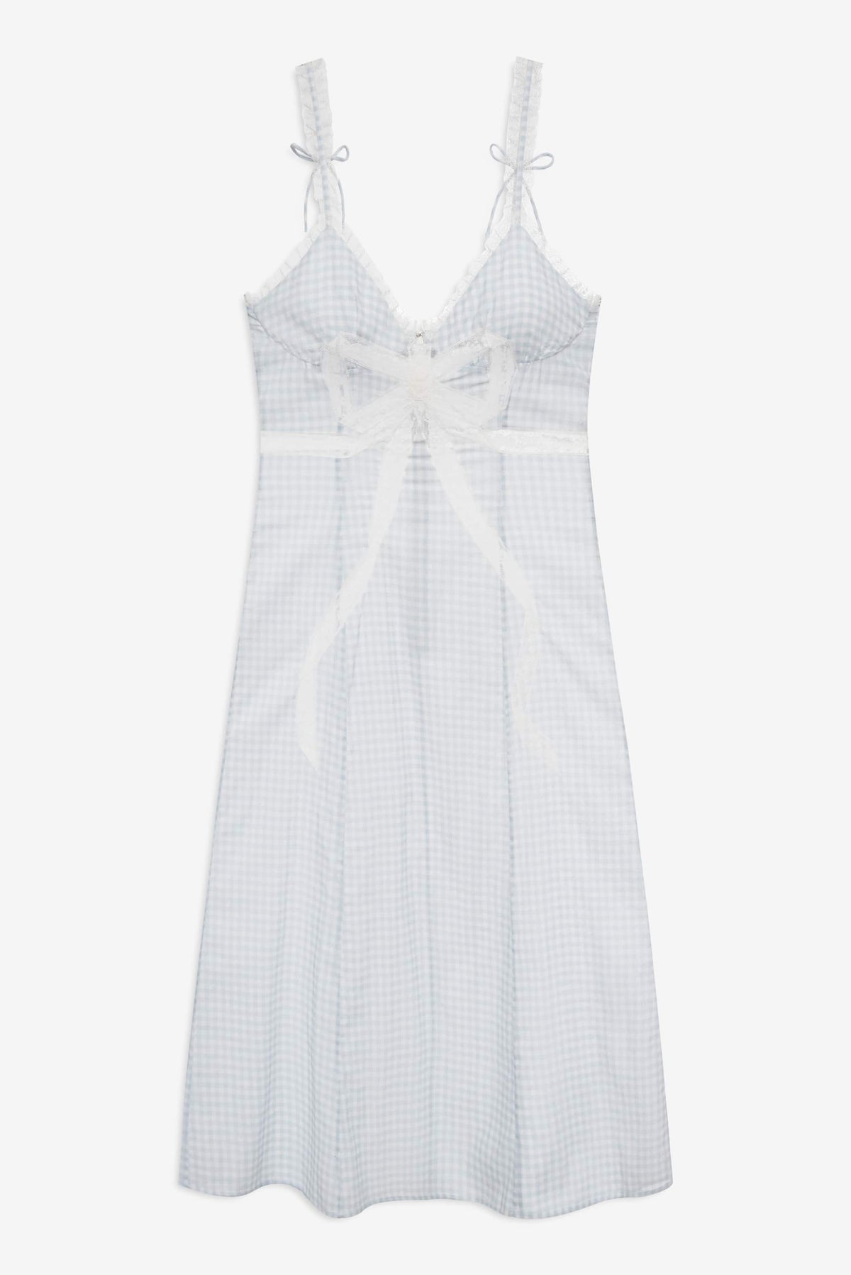 Bluebell Gingham Midi Dress - Blue