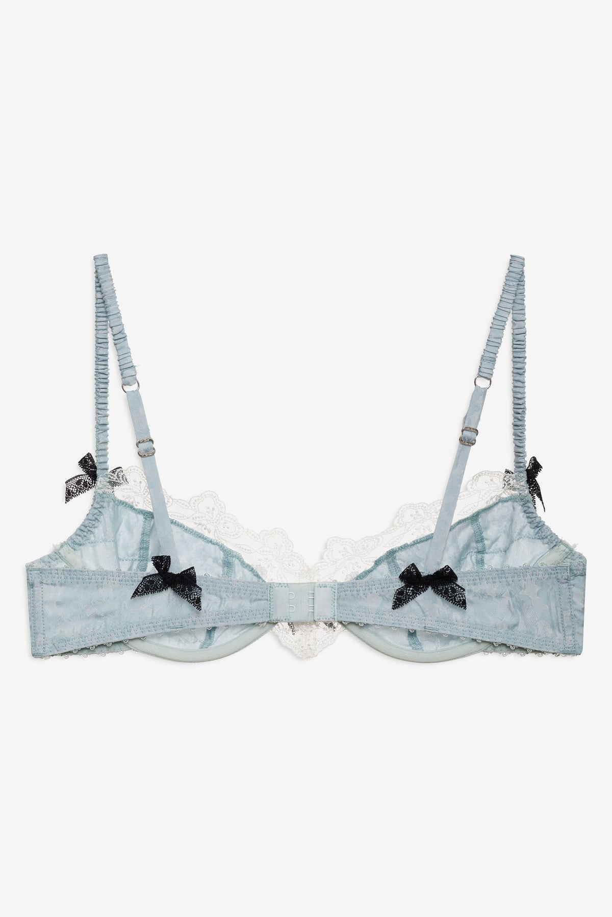 Bluebird Jacquard Underwire Bra - Dusty Blue